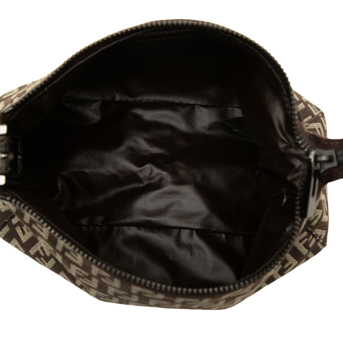 Fendi Zucchino Canvas Handbag — Brown