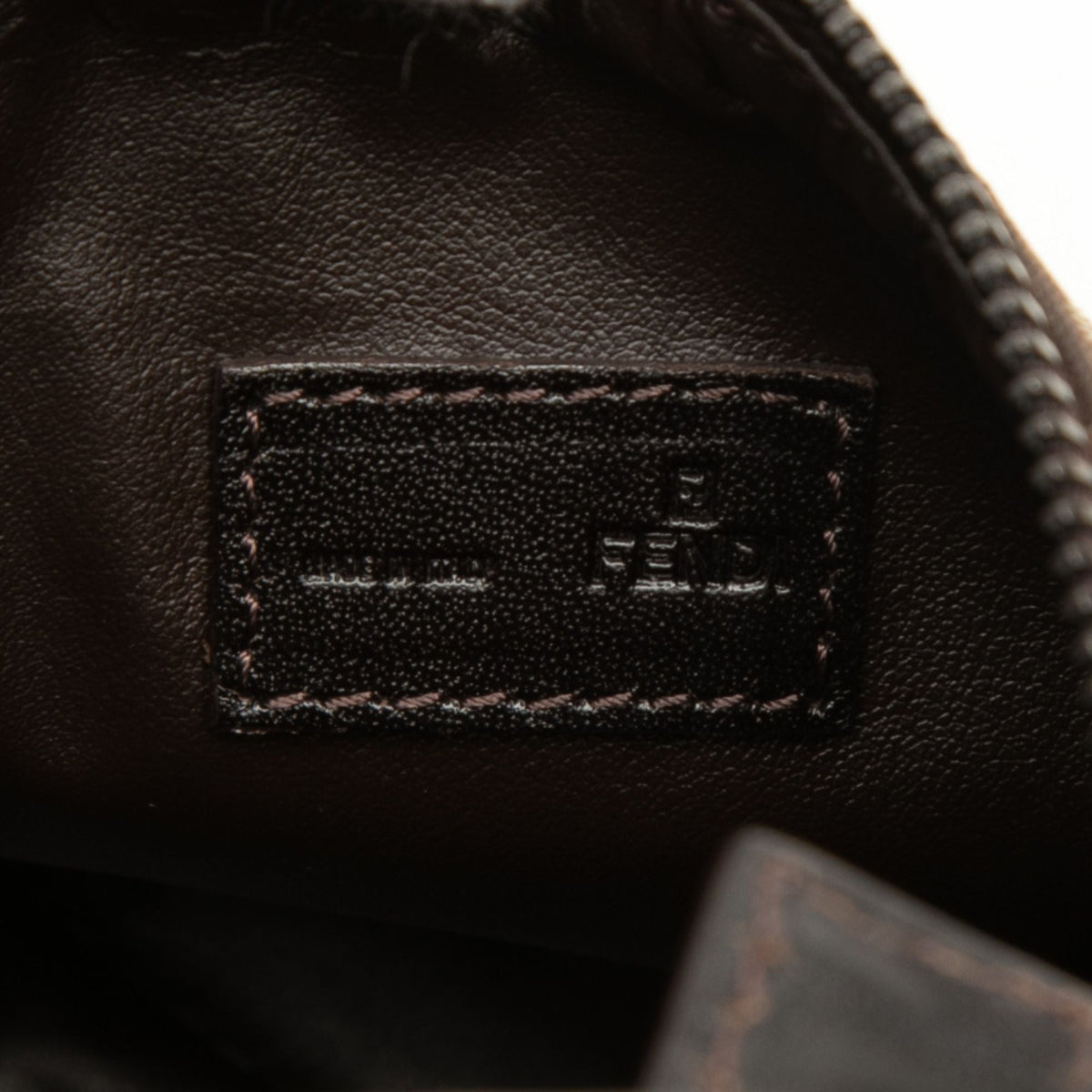 Fendi Zucchino Canvas Handbag — Brown