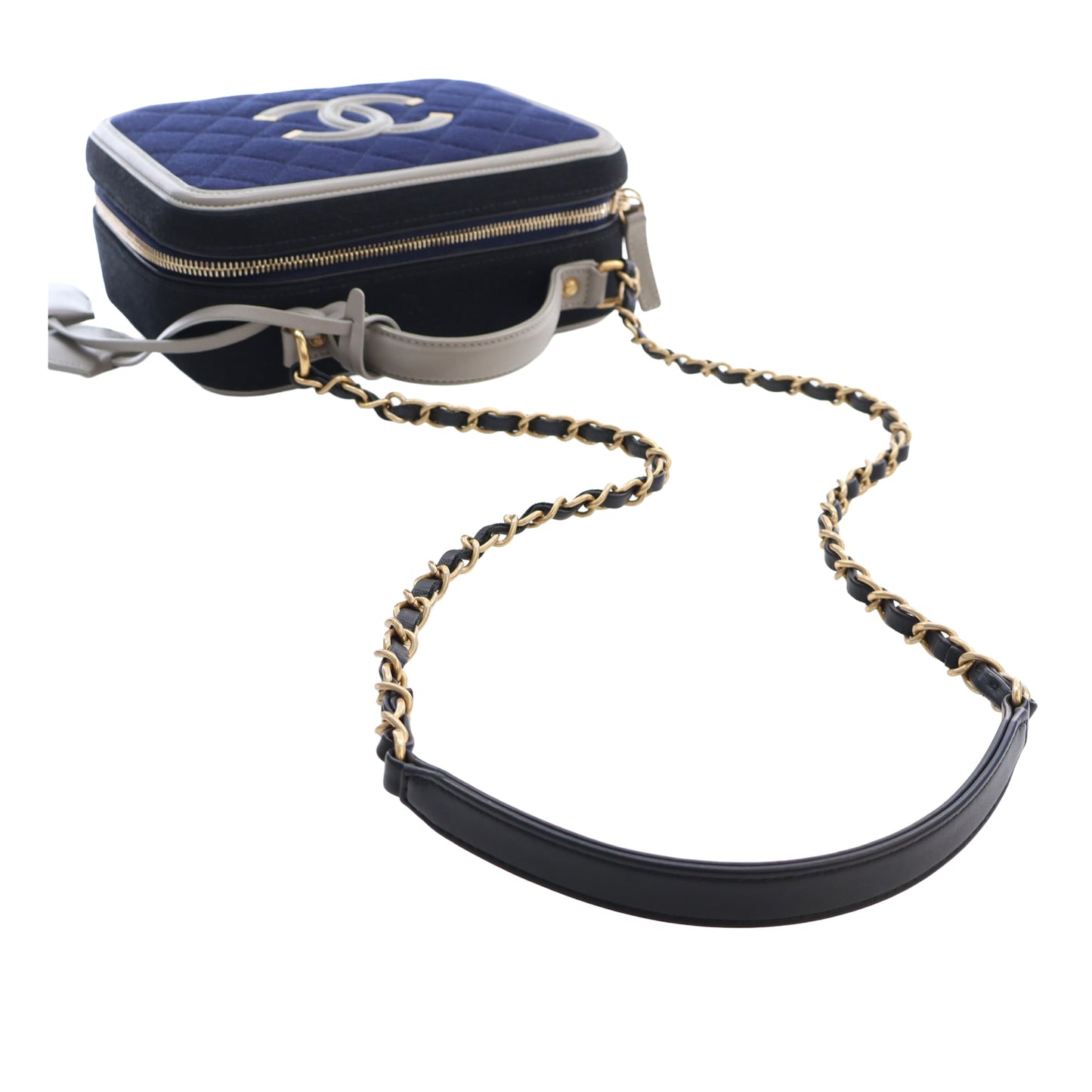 Chanel Medium Tricolor Jersey CC Filigree Vanity Case