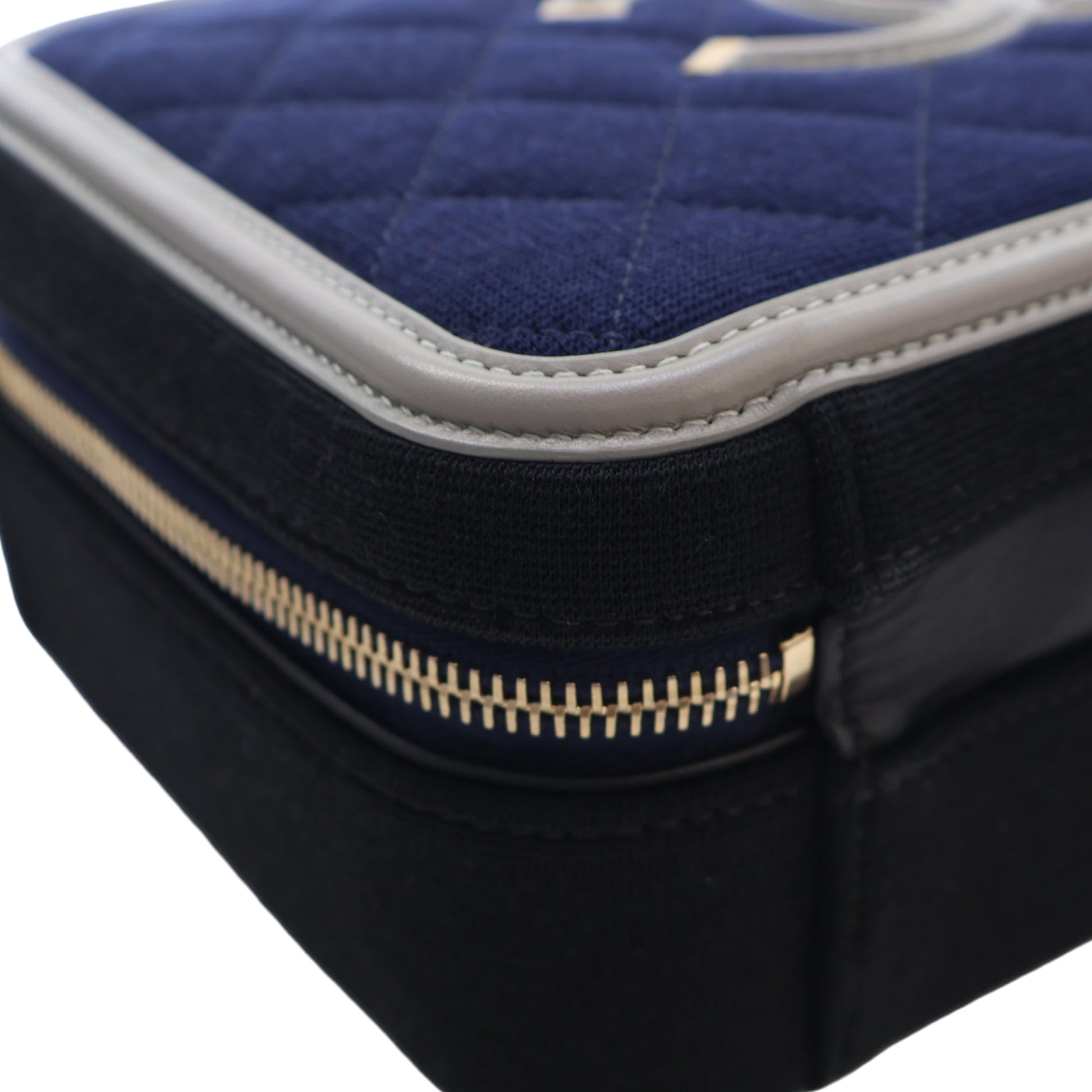 Chanel Medium Tricolor Jersey CC Filigree Vanity Case