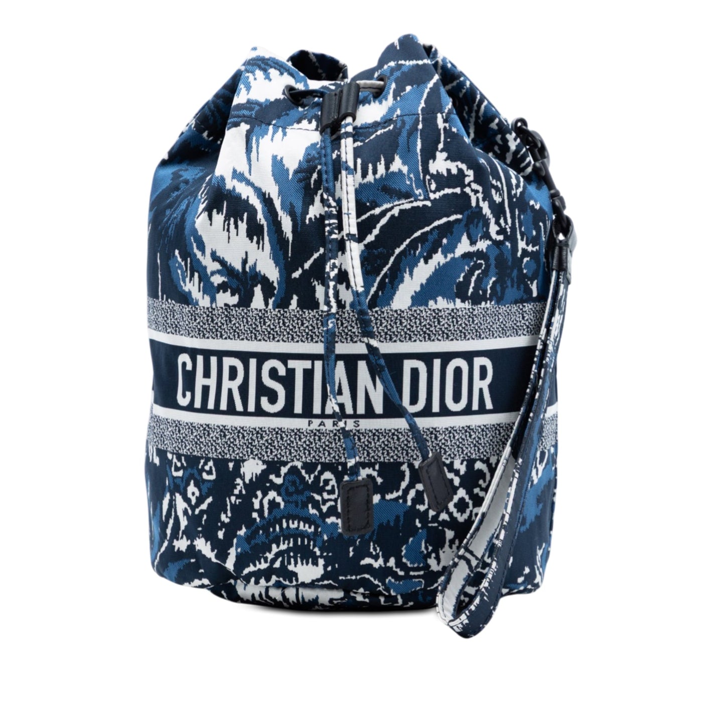 Dior Technical Fabric Embroidered Palm Tree Toile de Jouy DiorTravel Drawstring Pouch