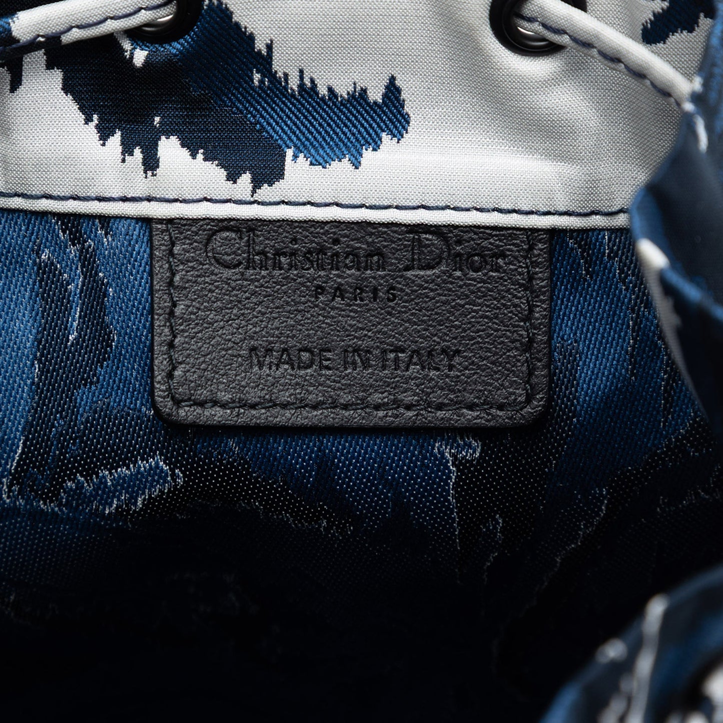 Dior Technical Fabric Embroidered Palm Tree Toile de Jouy DiorTravel Drawstring Pouch