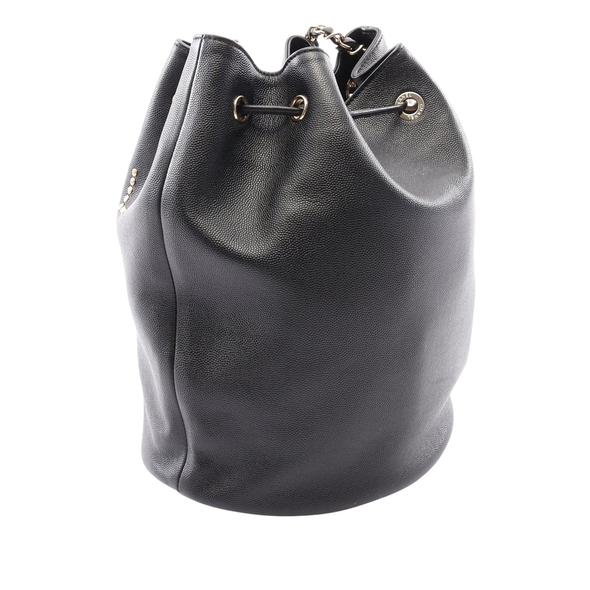 Chanel Caviar Deauville Drawstring Backpack — Black