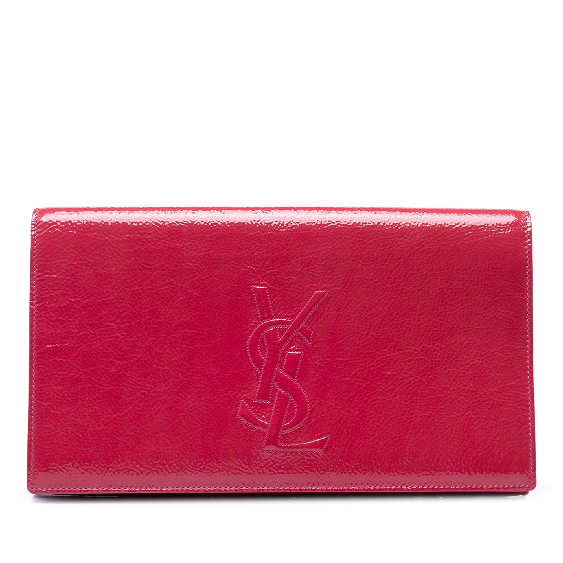 Saint Laurent Large Textured Patent Belle De Jour Clutch