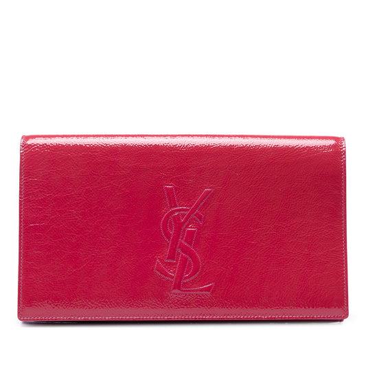 Saint Laurent Large Textured Patent Belle De Jour Clutch