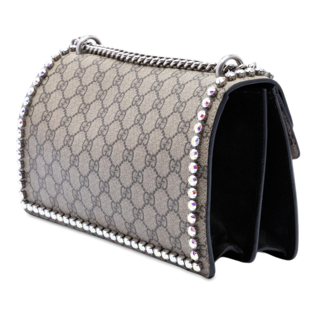 Gucci Medium GG Supreme Crystal Dionysus Shoulder Bag