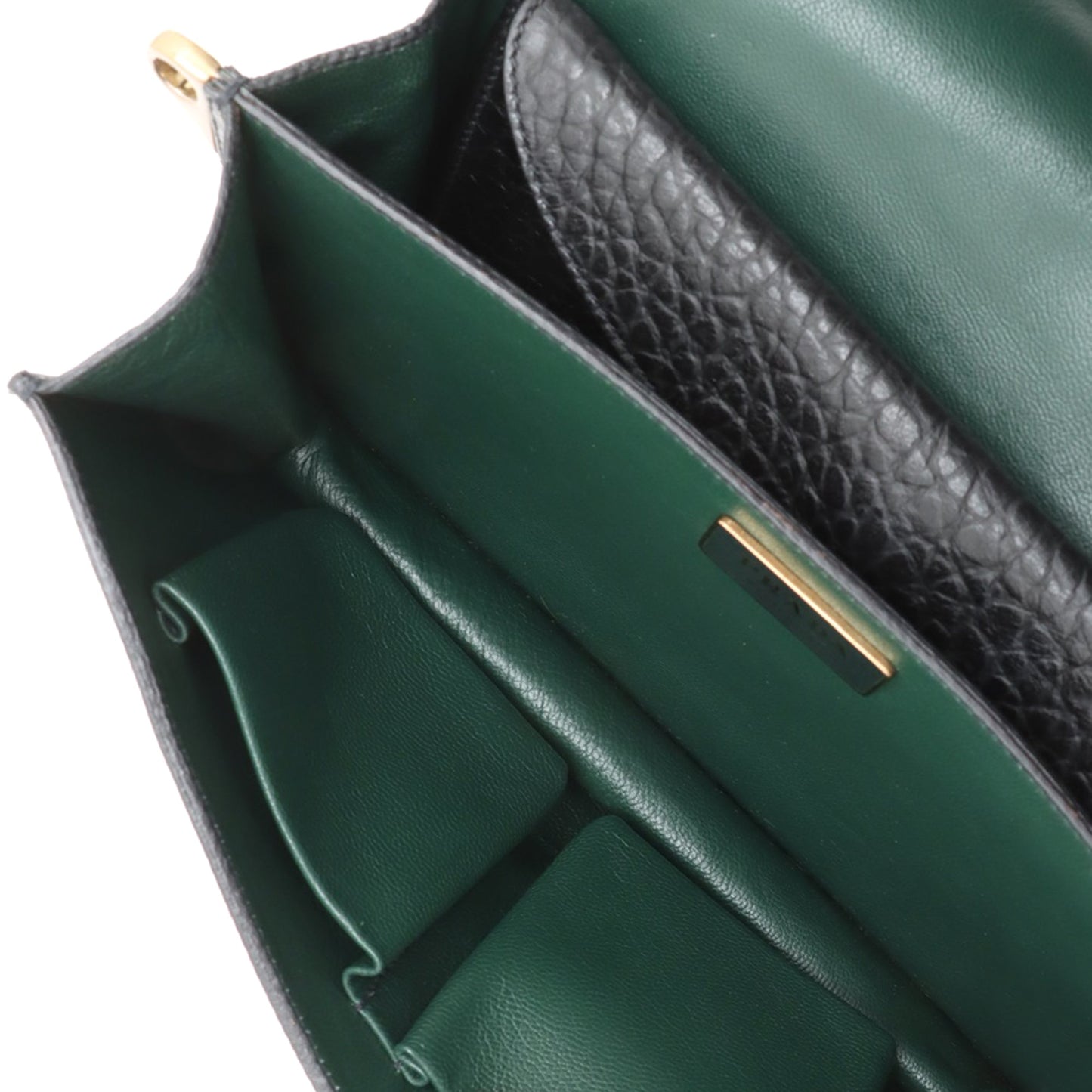 Prada Leather Sound Lock Shoulder Bag