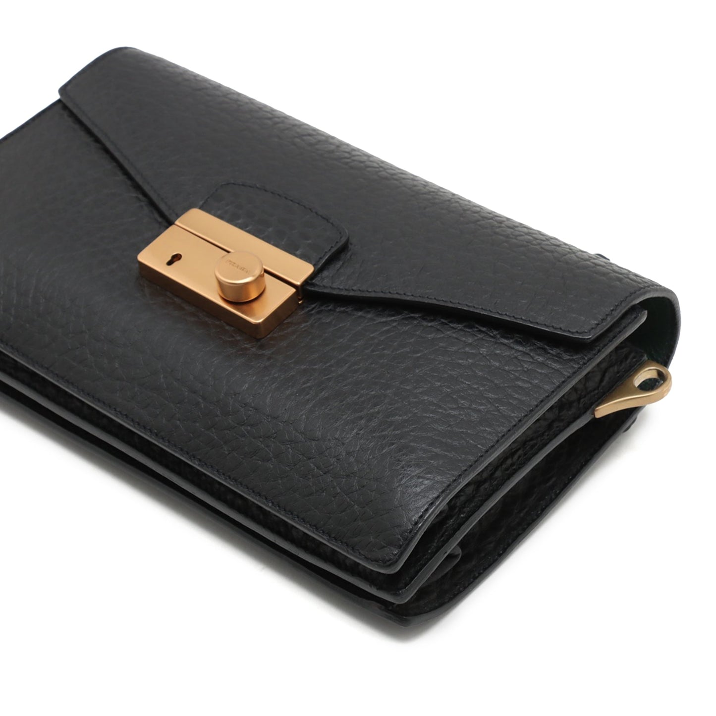 Prada Leather Sound Lock Shoulder Bag