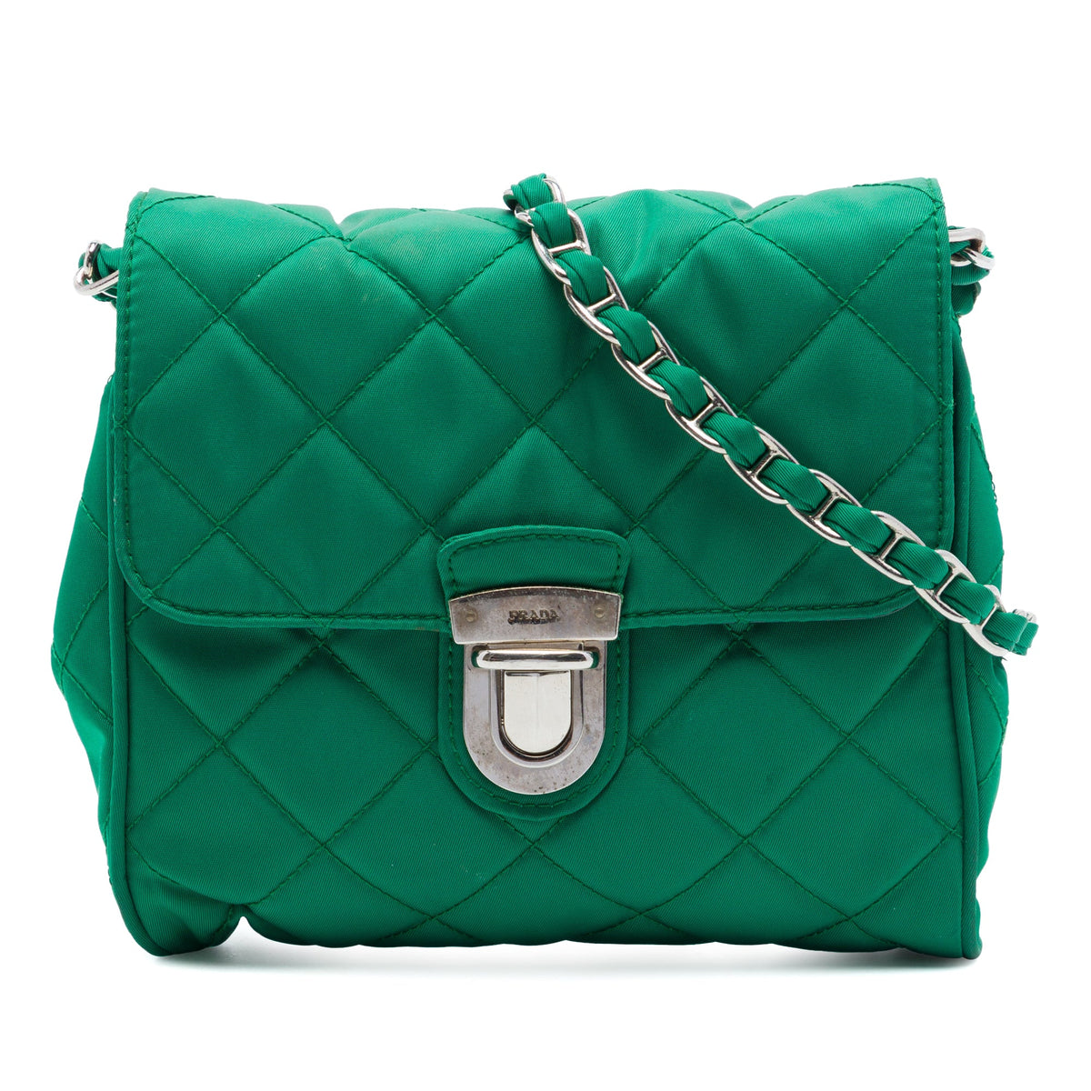 Prada Impuntu Tessuto Chain Crossbody