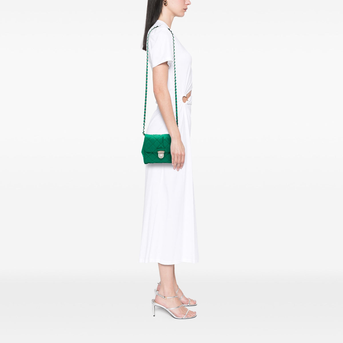 Prada Impuntu Tessuto Chain Crossbody