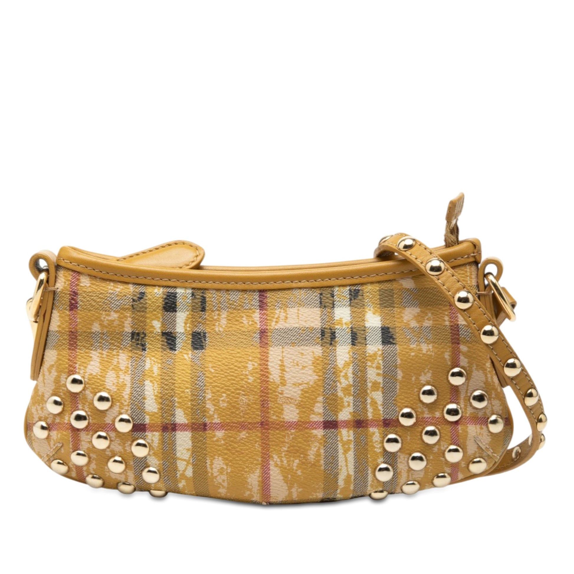 Burberry Studded Haymarket Check Coated Canvas Canterbury Crossbody