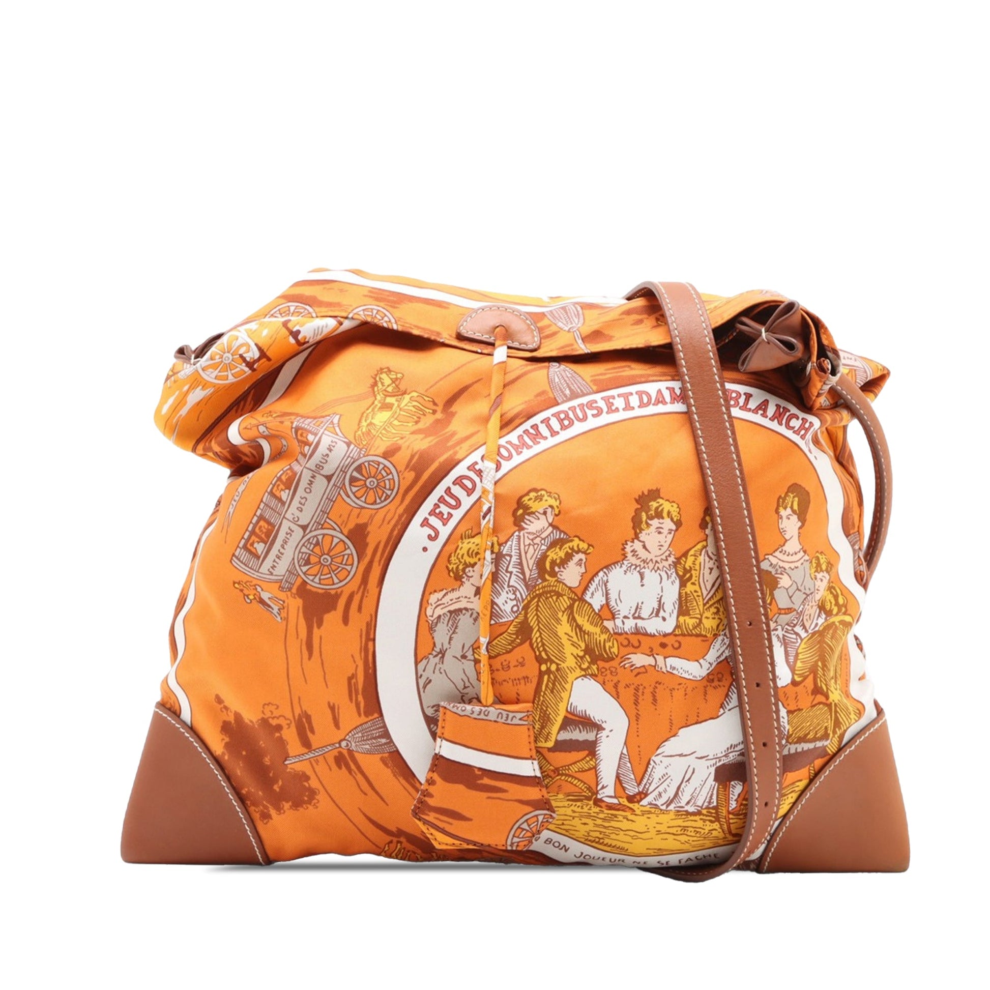 Hermès Silk and Barenia Jeu des Omnibus et des Dames Blanches Silky City PM