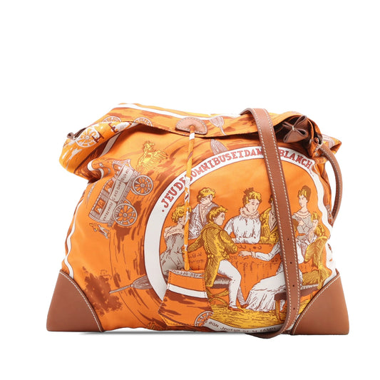 Hermès Silk and Barenia Jeu des Omnibus et des Dames Blanches Silky City PM