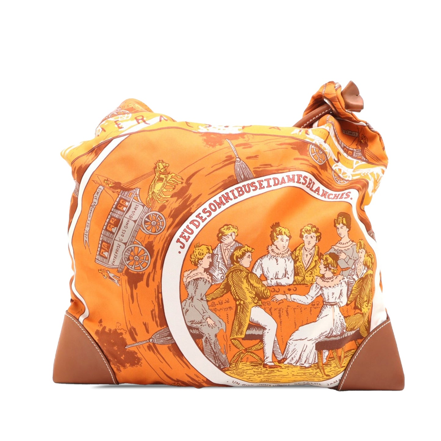 Hermès Silk and Barenia Jeu des Omnibus et des Dames Blanches Silky City PM