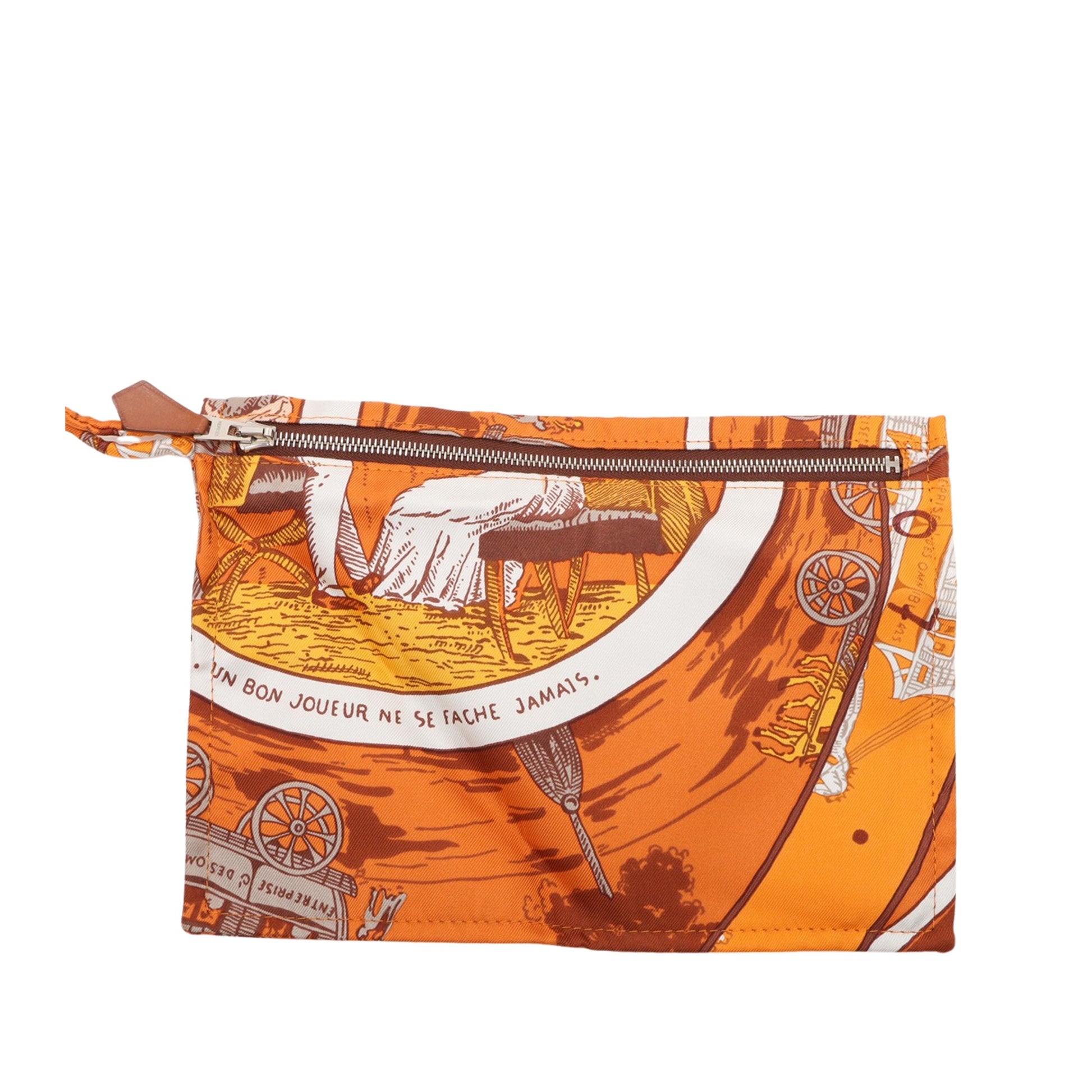 Hermès Silk and Barenia Jeu des Omnibus et des Dames Blanches Silky City PM