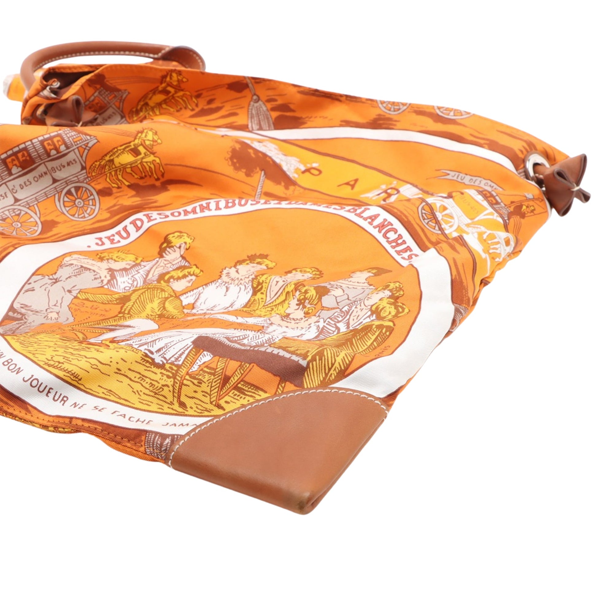 Hermès Silk and Barenia Jeu des Omnibus et des Dames Blanches Silky City PM