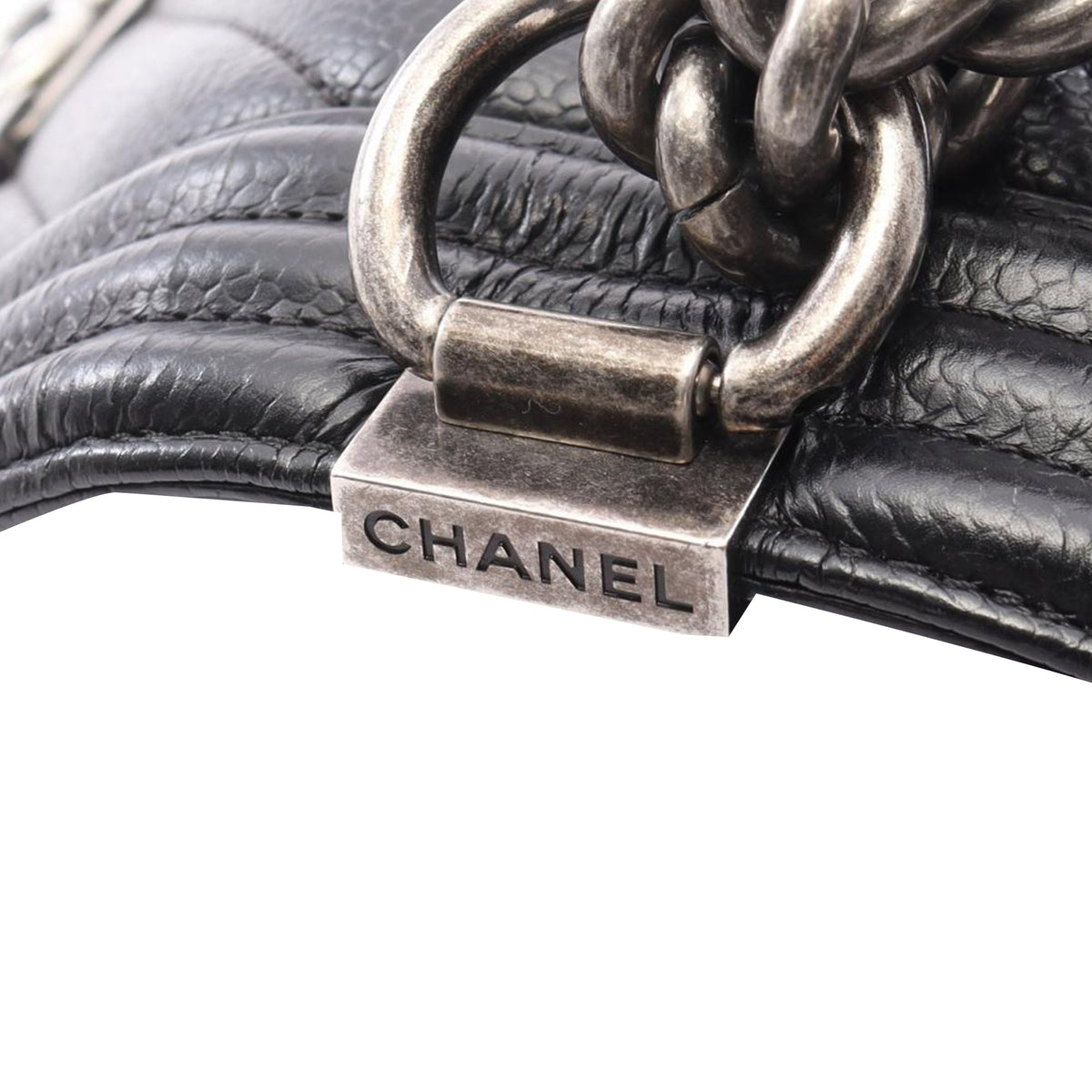 Chanel Small Chevron Caviar Boy Flap