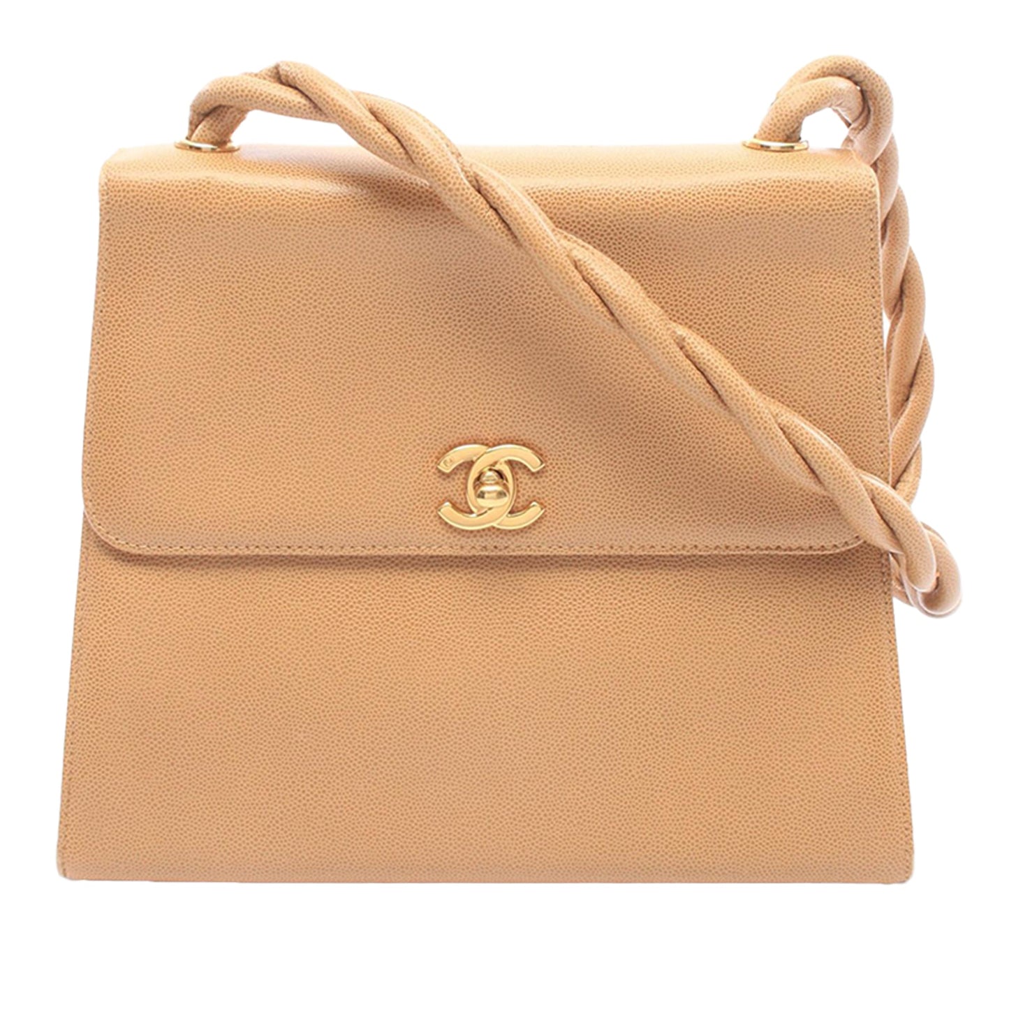 Chanel CC Caviar Twisted Strap Shoulder Bag