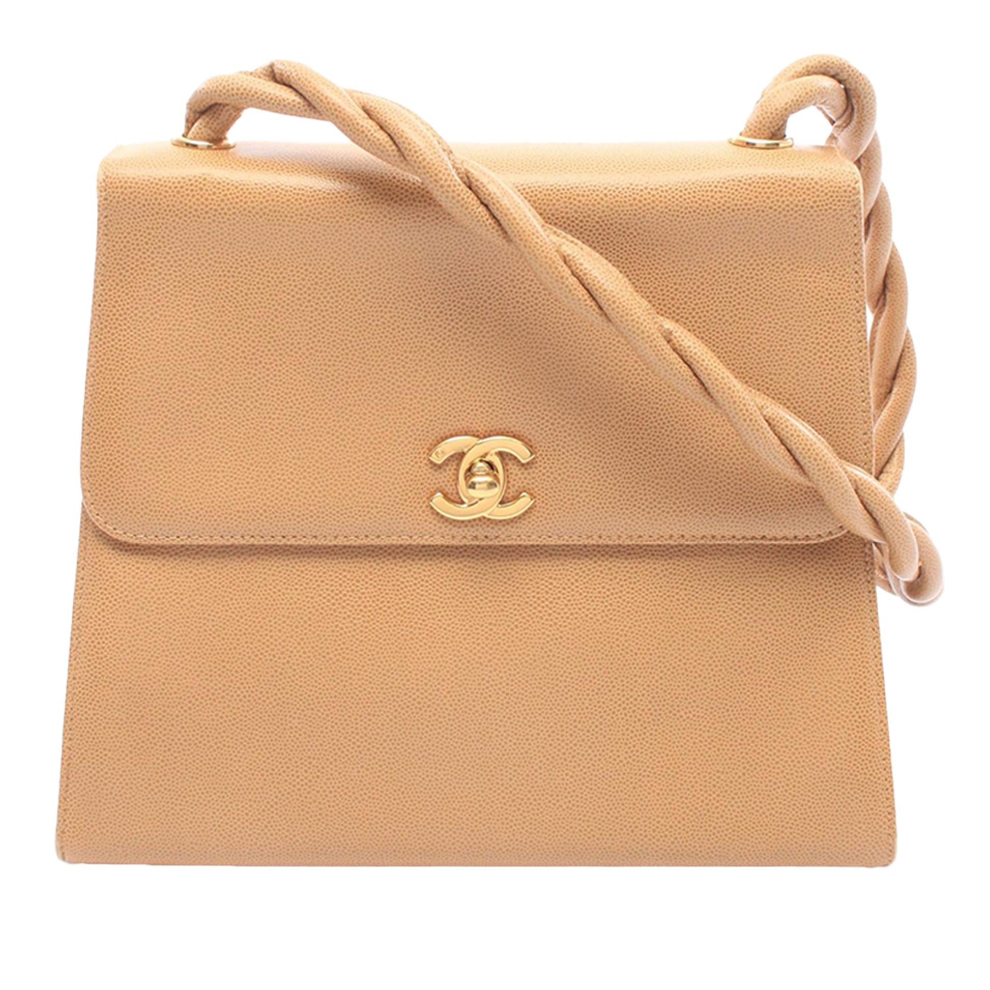 Chanel CC Caviar Twisted Strap Shoulder Bag