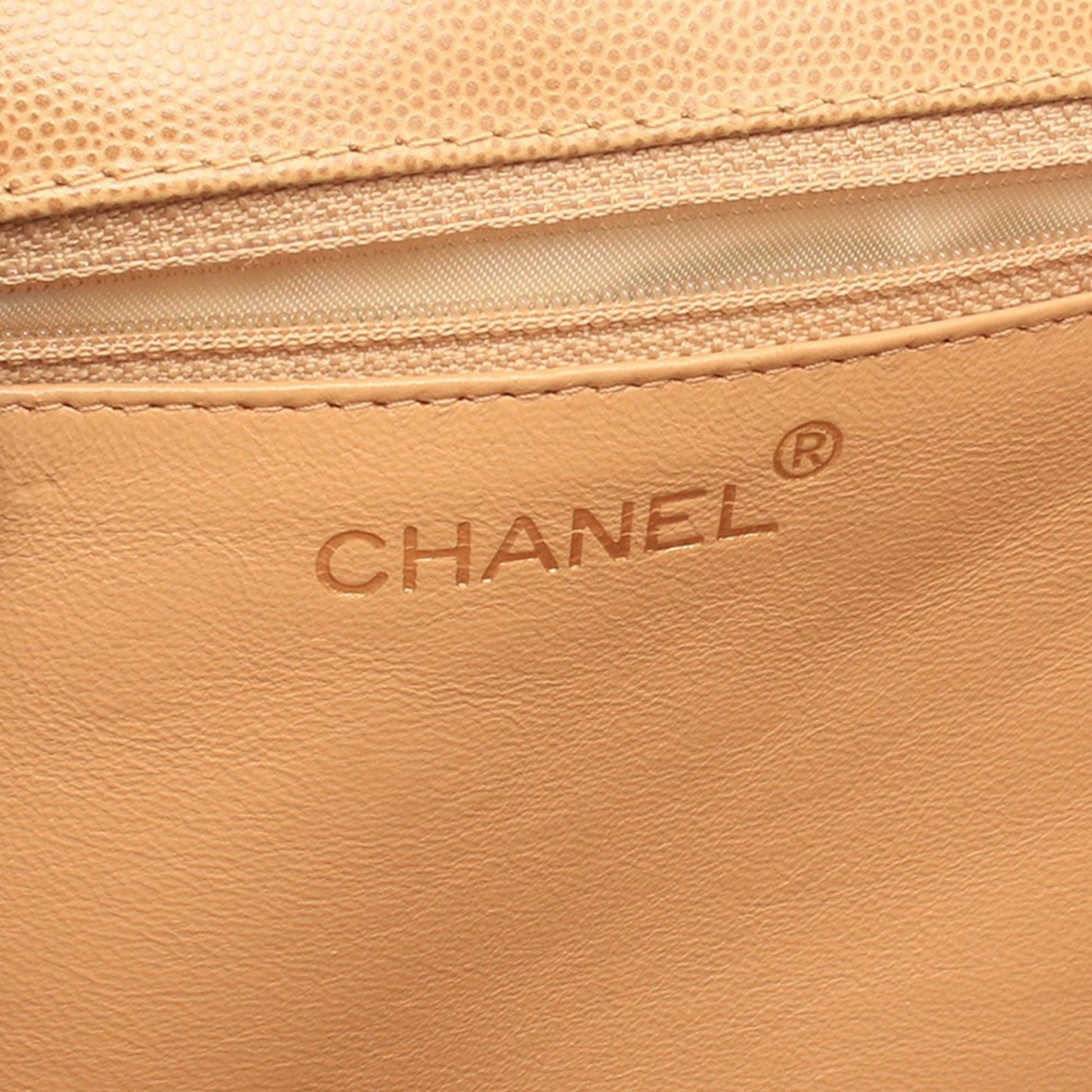 Chanel CC Caviar Twisted Strap Shoulder Bag