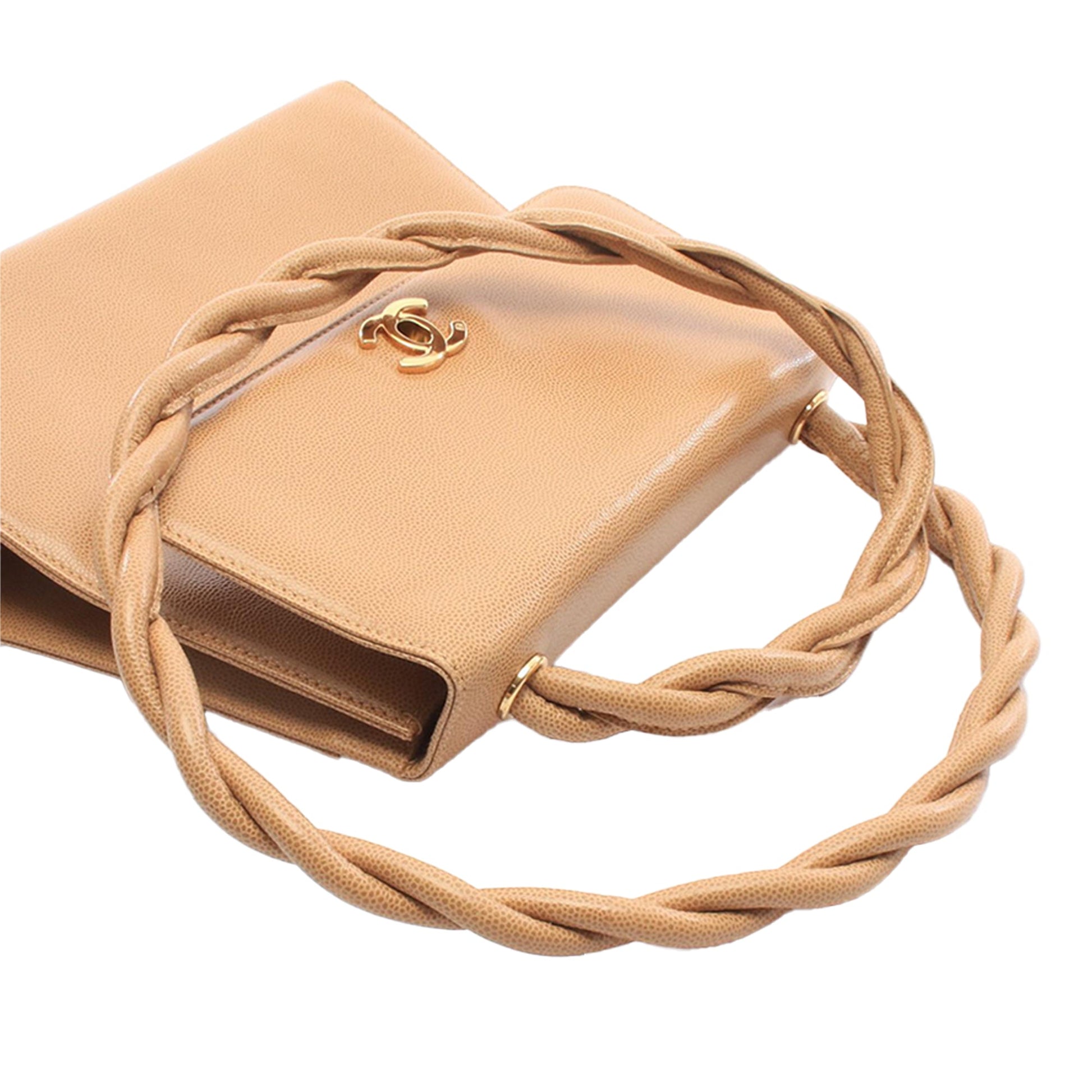Chanel CC Caviar Twisted Strap Shoulder Bag