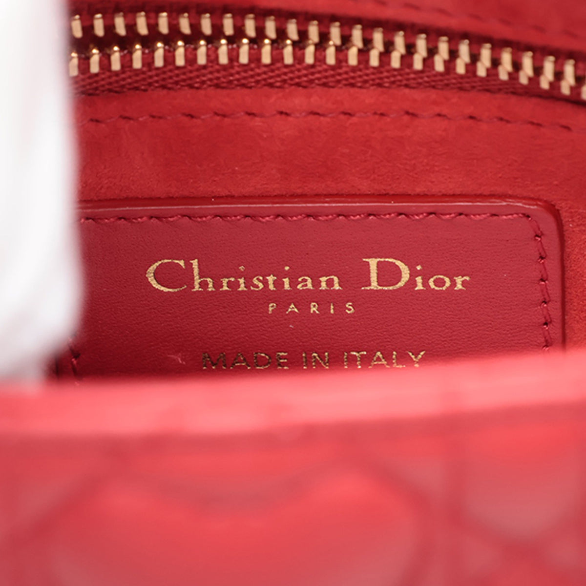Dior DiorAmour Mini Lambskin Cannage Lady Dior — Red