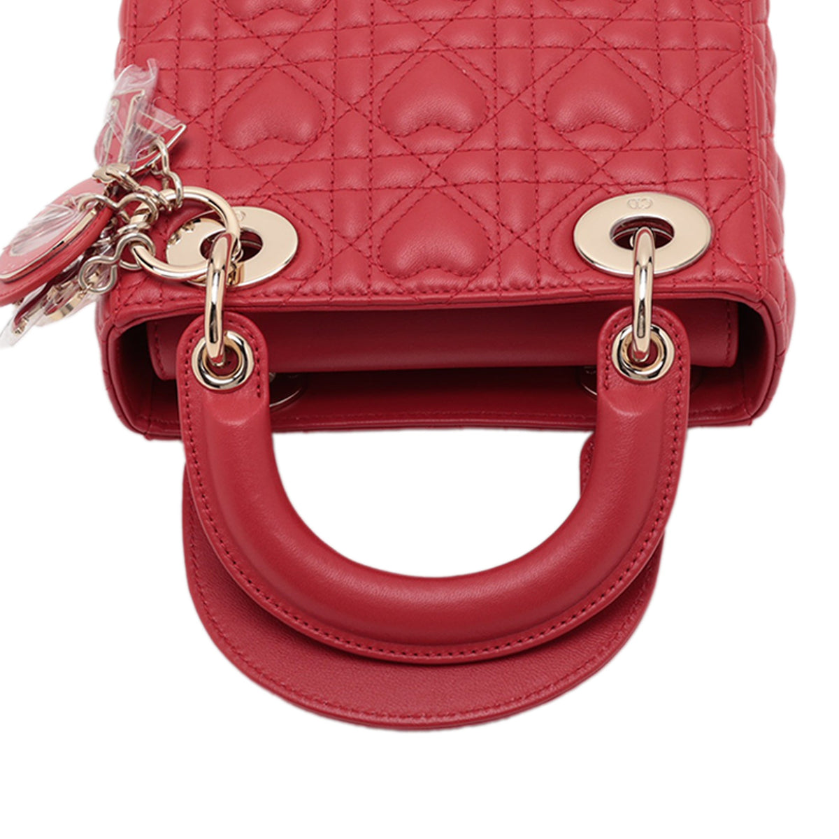Dior DiorAmour Mini Lambskin Cannage Lady Dior — Red