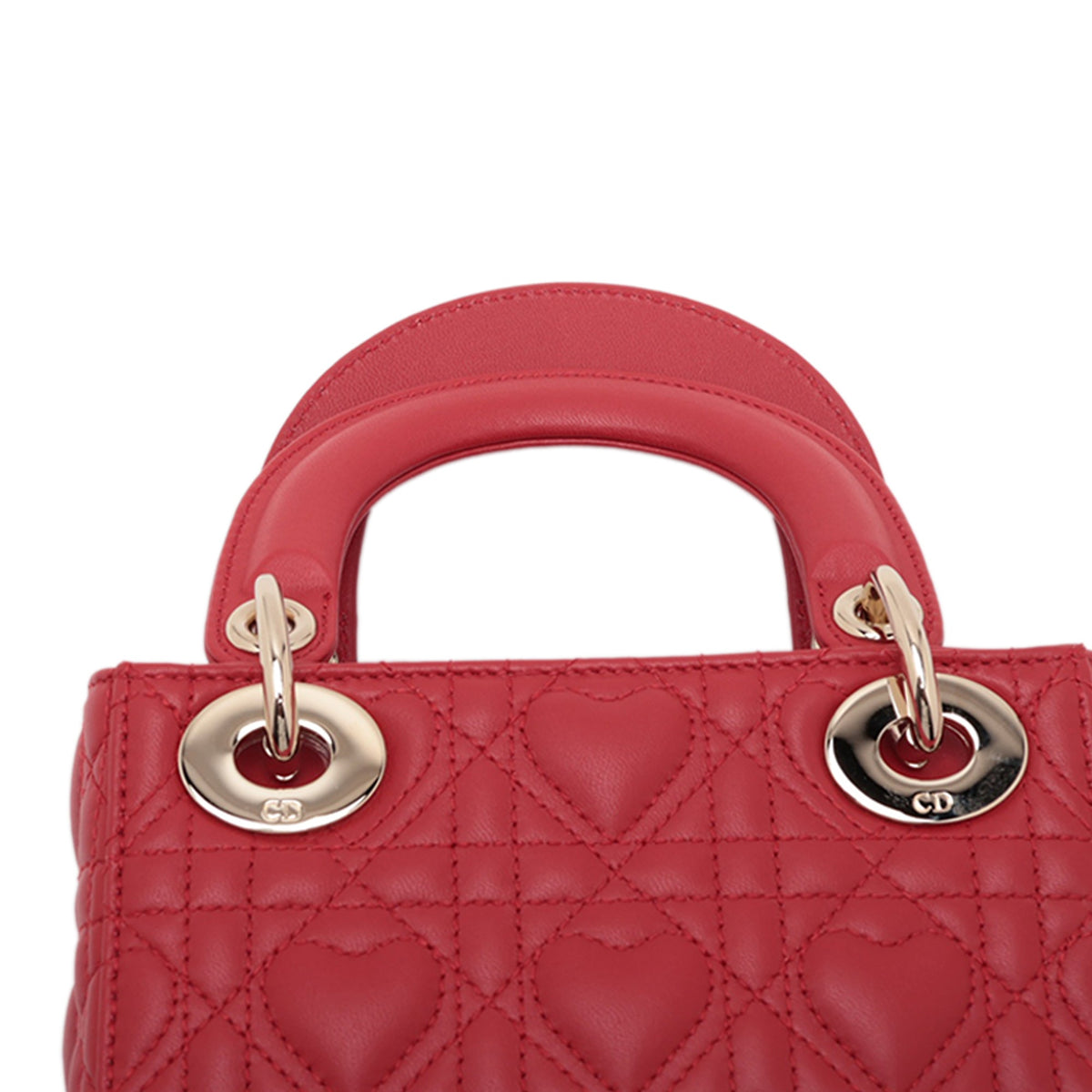 Dior DiorAmour Mini Lambskin Cannage Lady Dior — Red