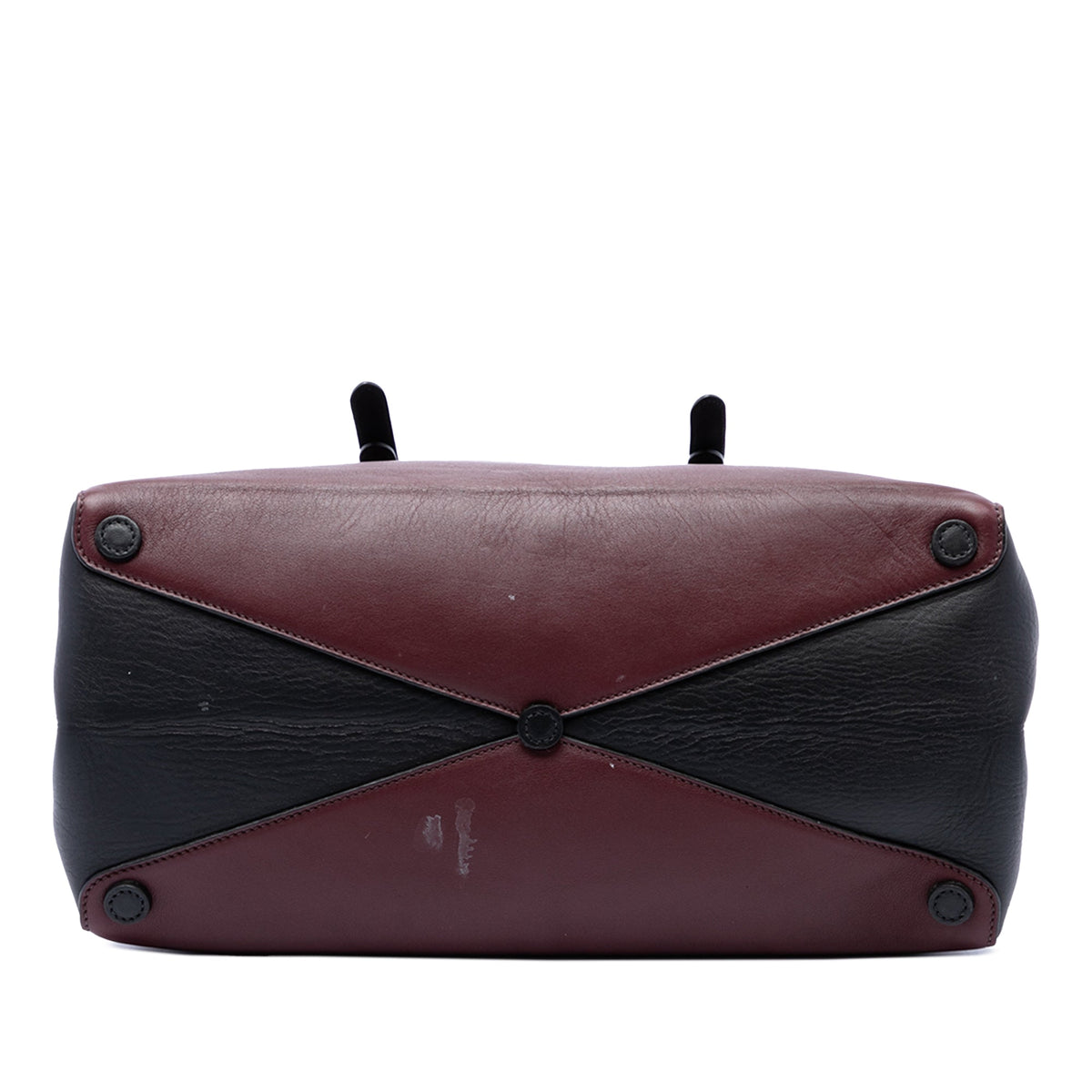 Prada Medium Bicolor City Calf Double Satchel — Red