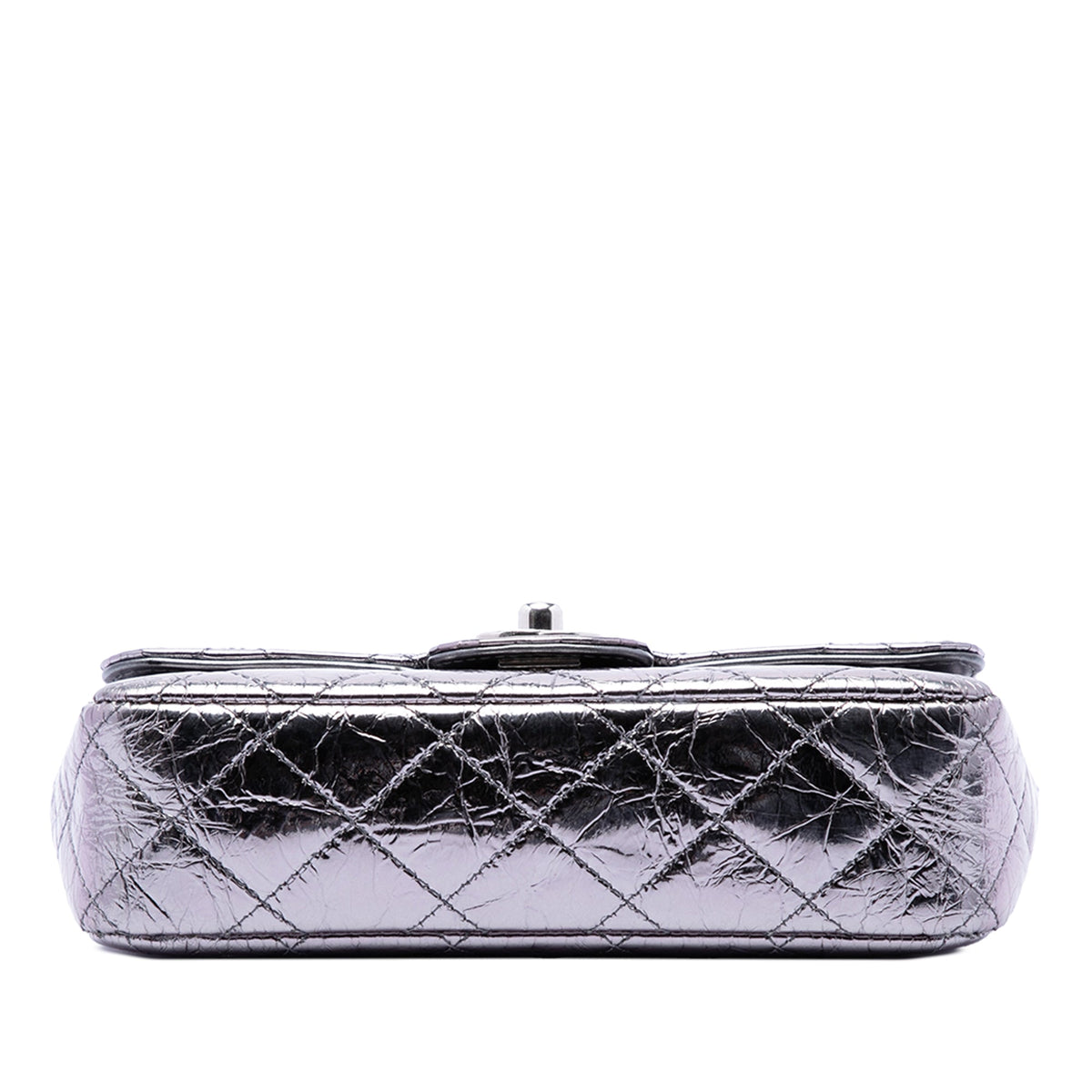 Chanel Mini Quilted Metallic Calfskin Ring Top Handle Flap