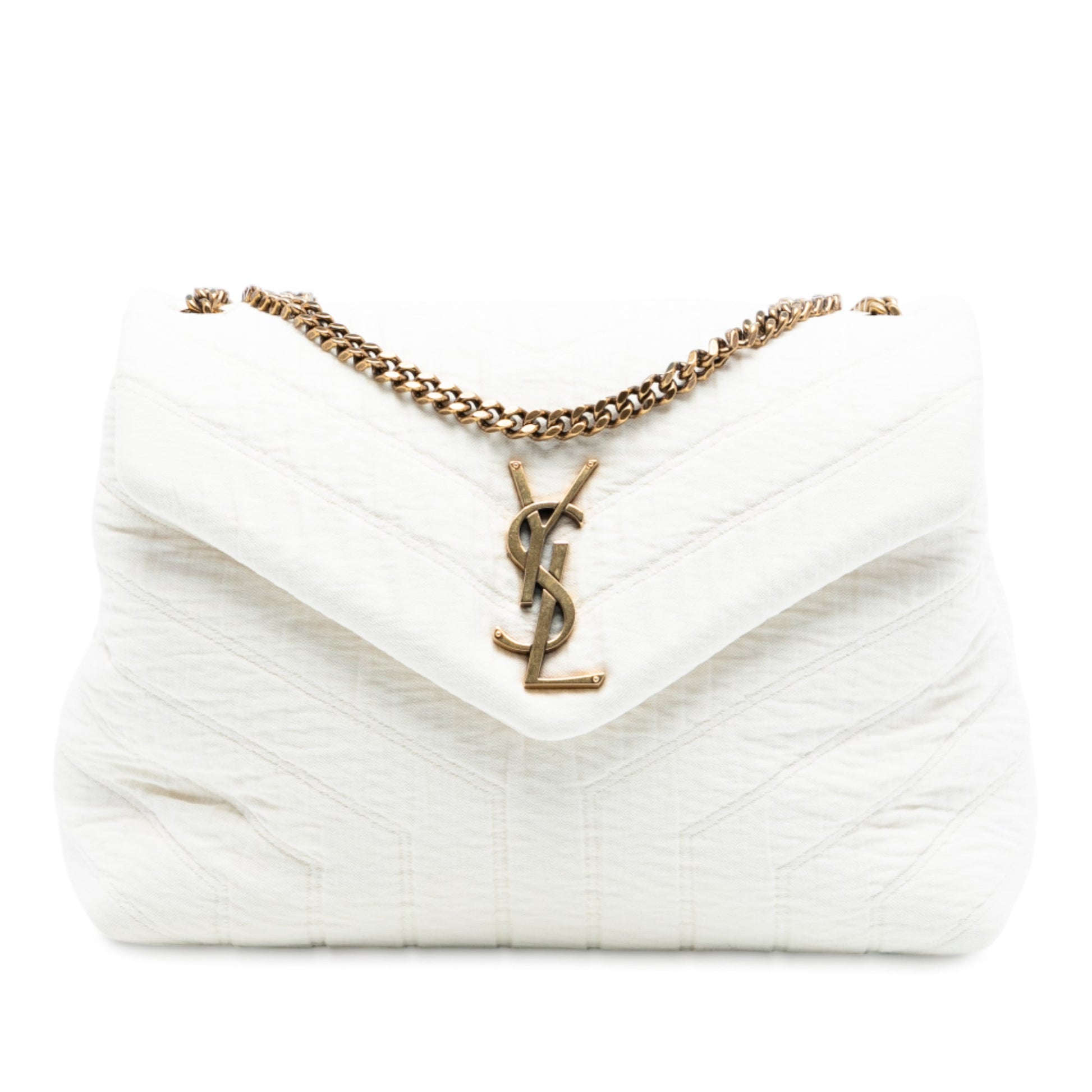 Saint Laurent Small Jersey Loulou Puffer Shoulder Bag