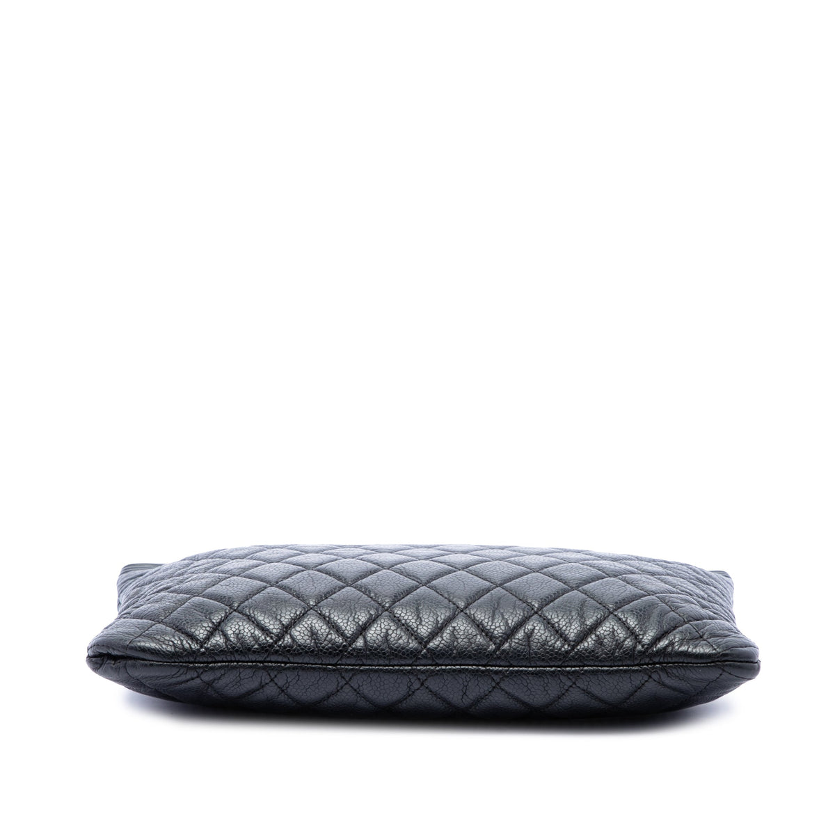Chanel Medium Quilted Caviar Boy O Case Clutch — Black