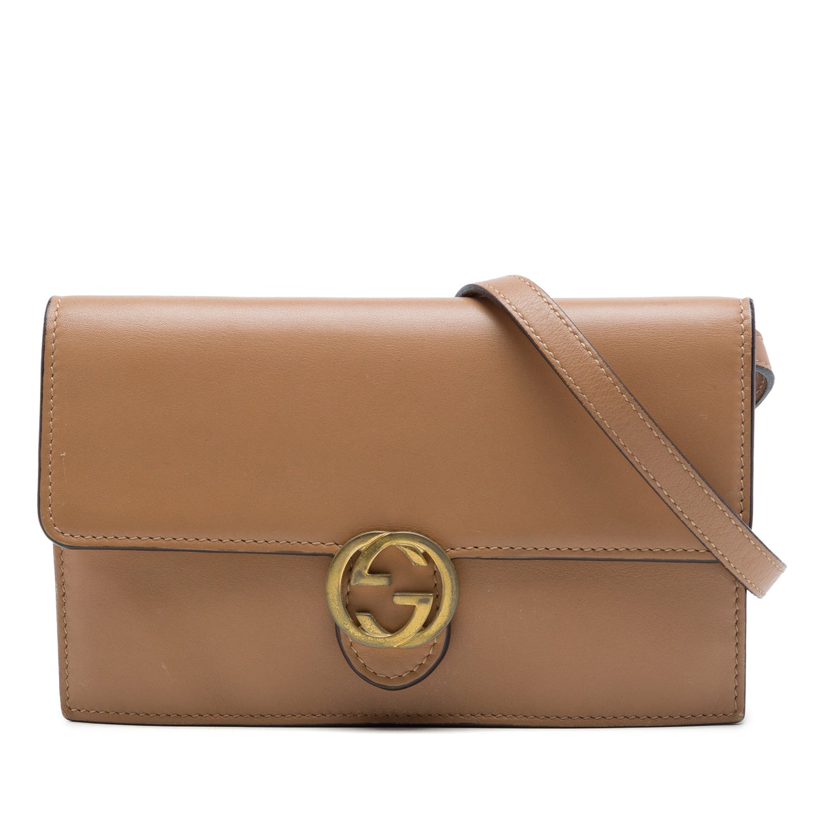 Gucci Calfskin Interlocking G Wallet on Chain