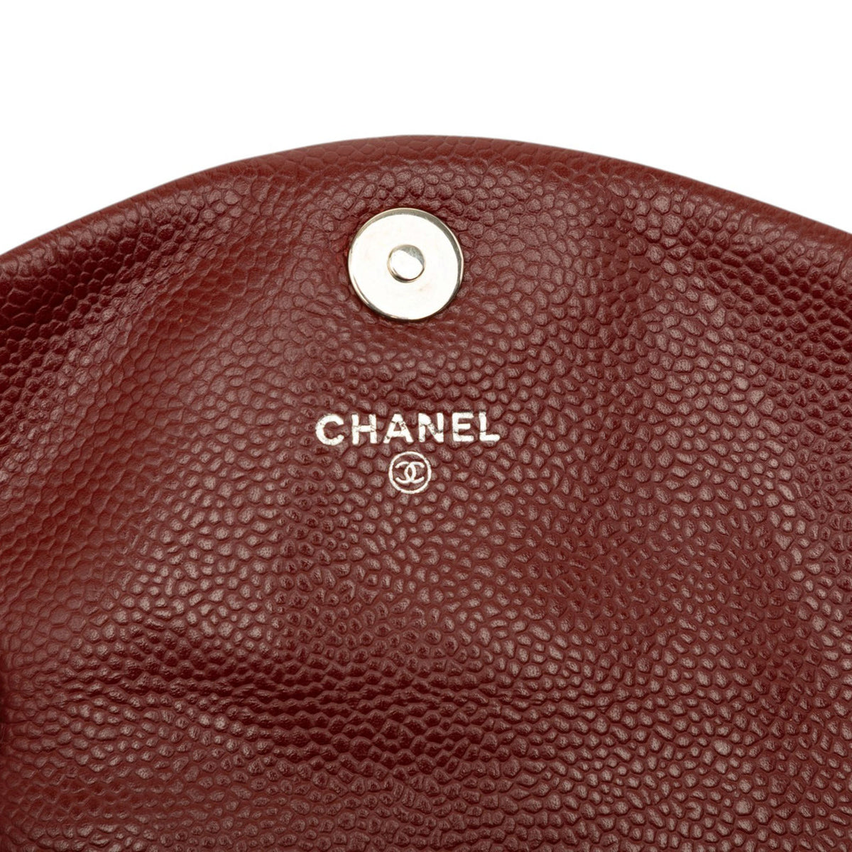Chanel CC Caviar Half Moon Wallet on Chain — Red