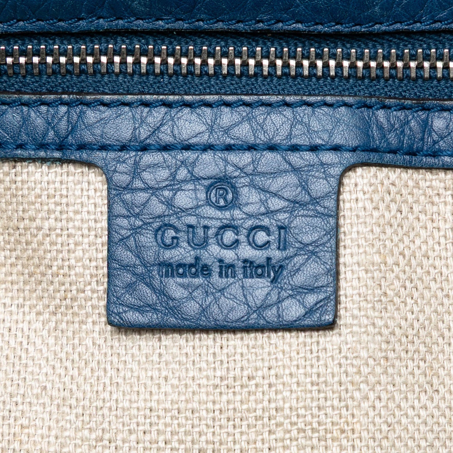 Gucci Large Leather Icon Bit Zip Tote