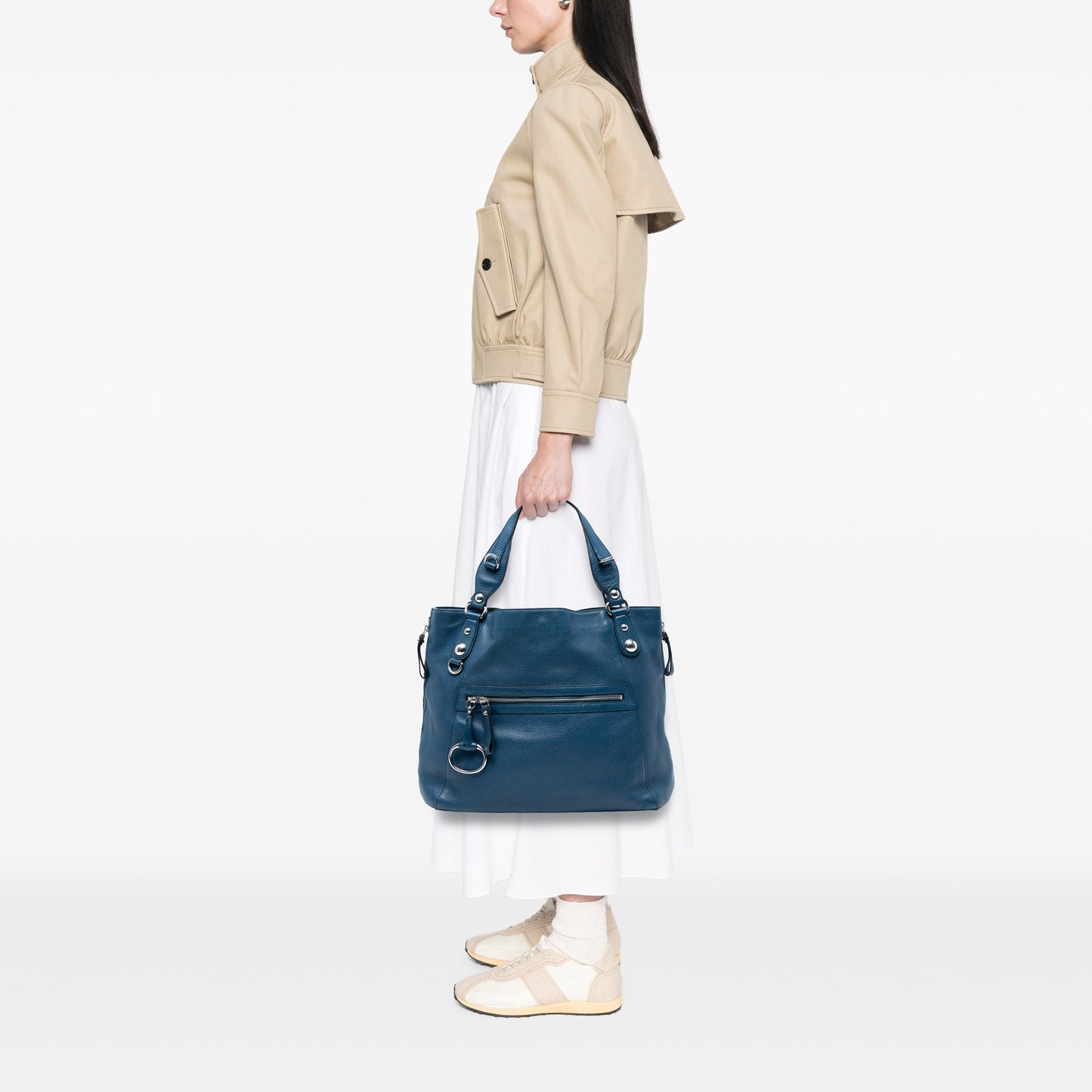 Gucci Large Leather Icon Bit Zip Tote