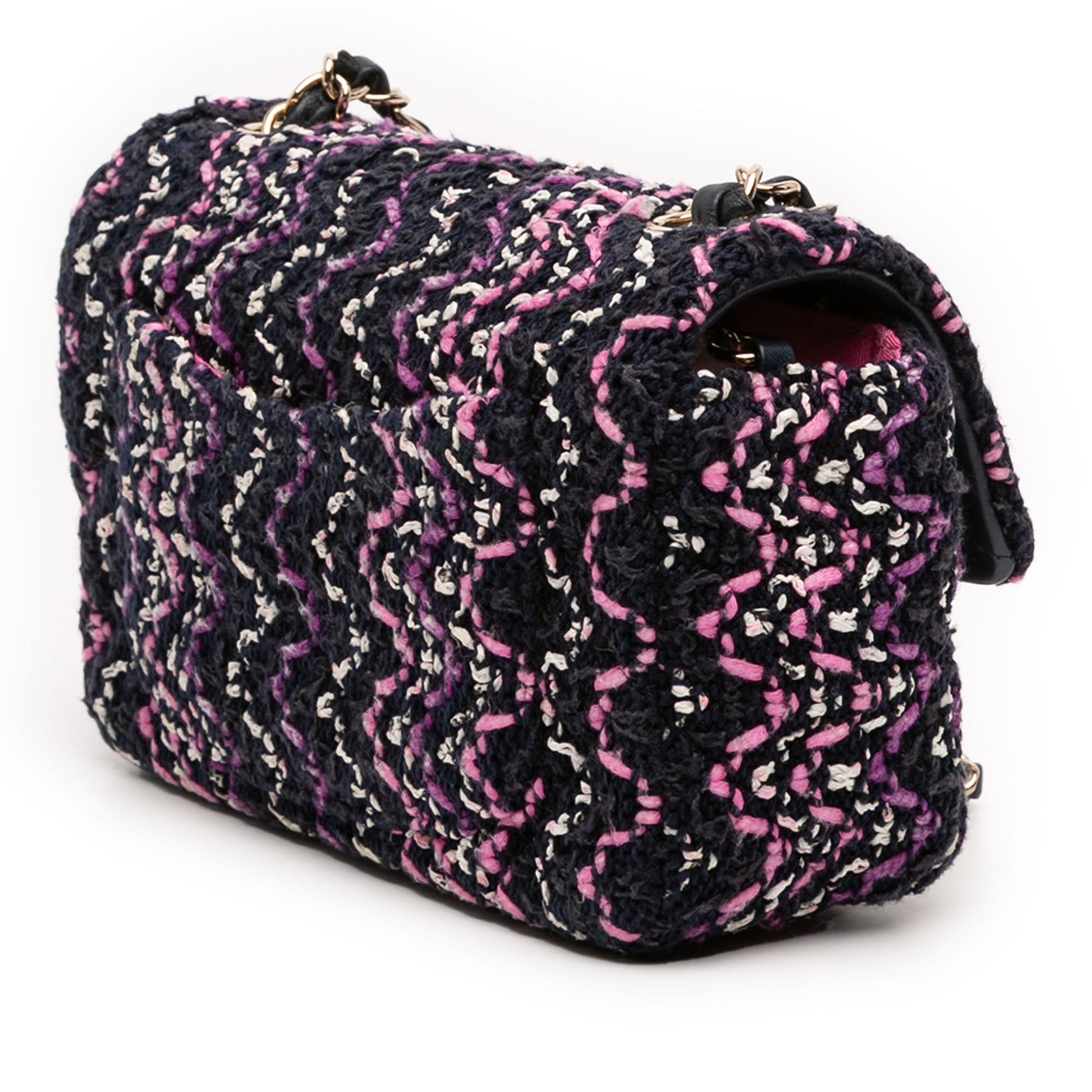 Chanel Mini Rectangular Classic Multicolor Cotton Stitched Single Flap
