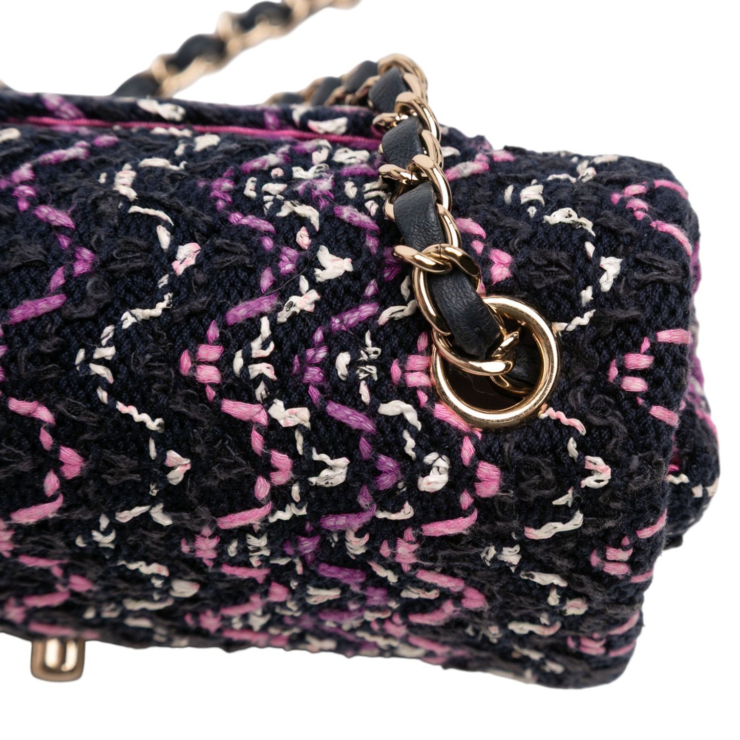 Chanel Mini Rectangular Classic Multicolor Cotton Stitched Single Flap