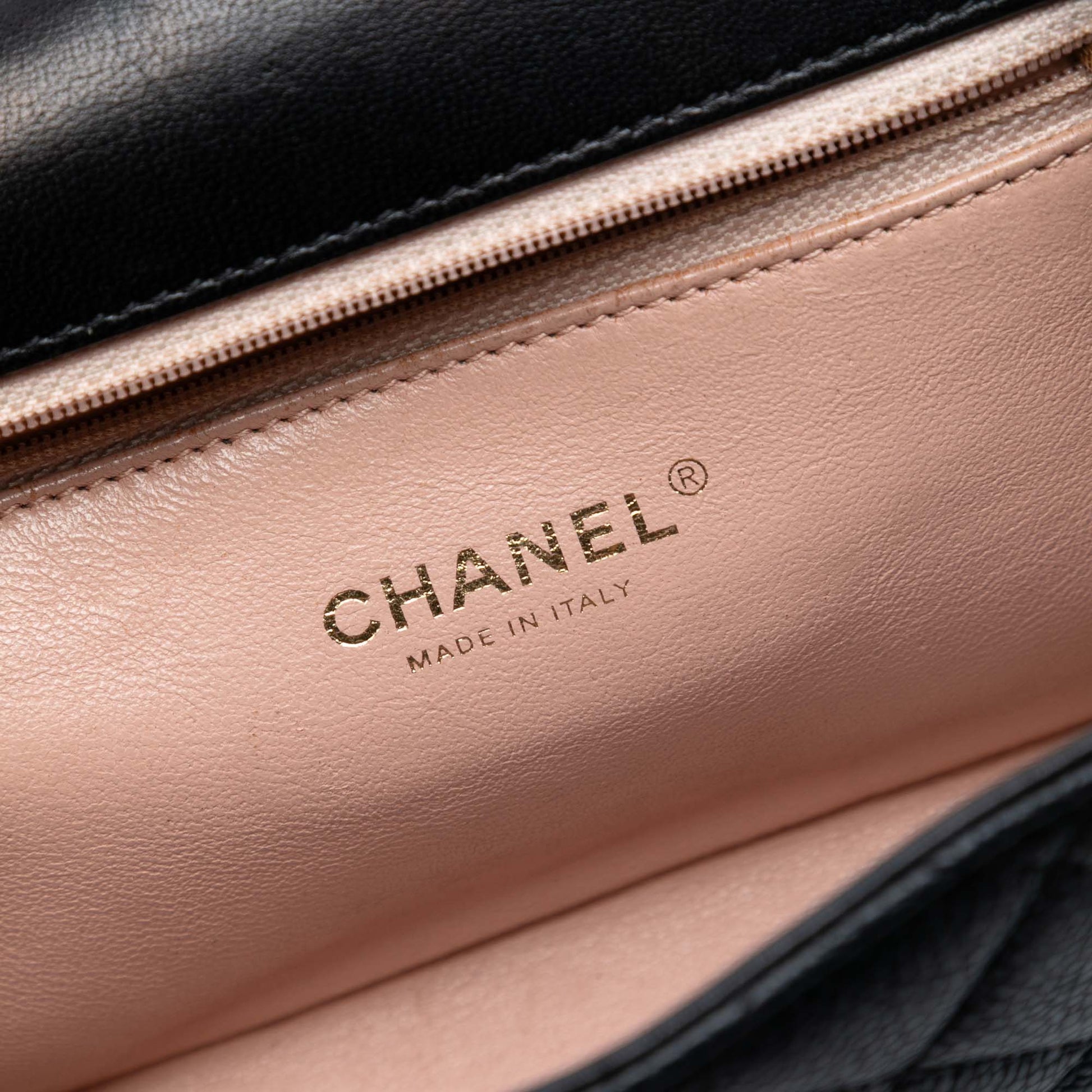 Chanel Small Quilted Caviar CC Filigree Flap