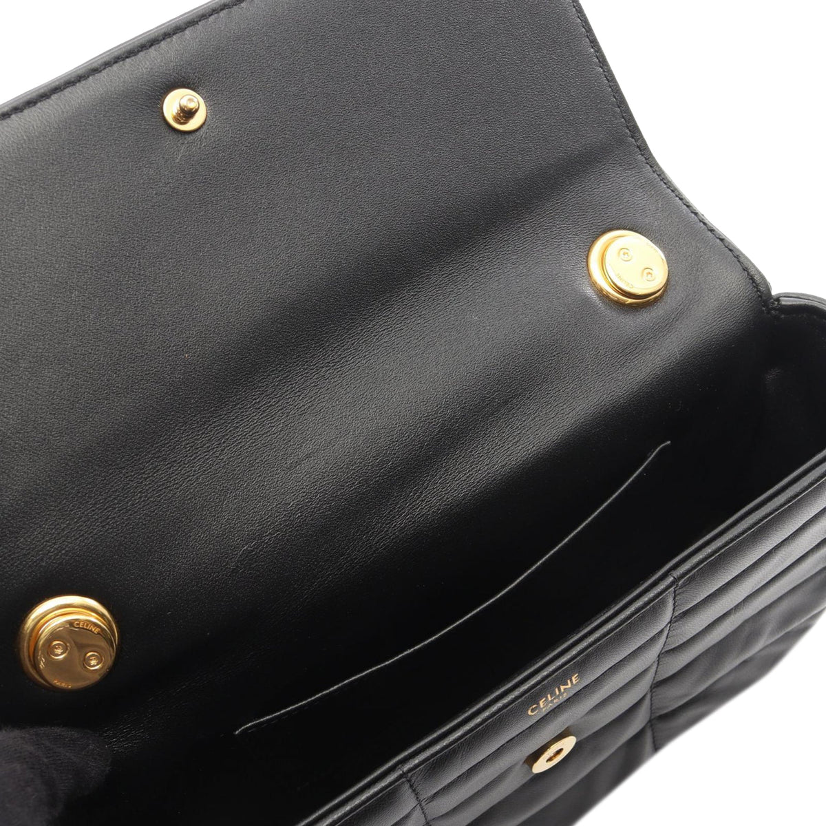 Celine Matelasse Goatskin Monochrome Chain Shoulder Bag