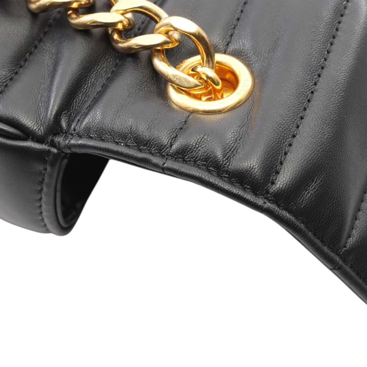 Celine Matelasse Goatskin Monochrome Chain Shoulder Bag