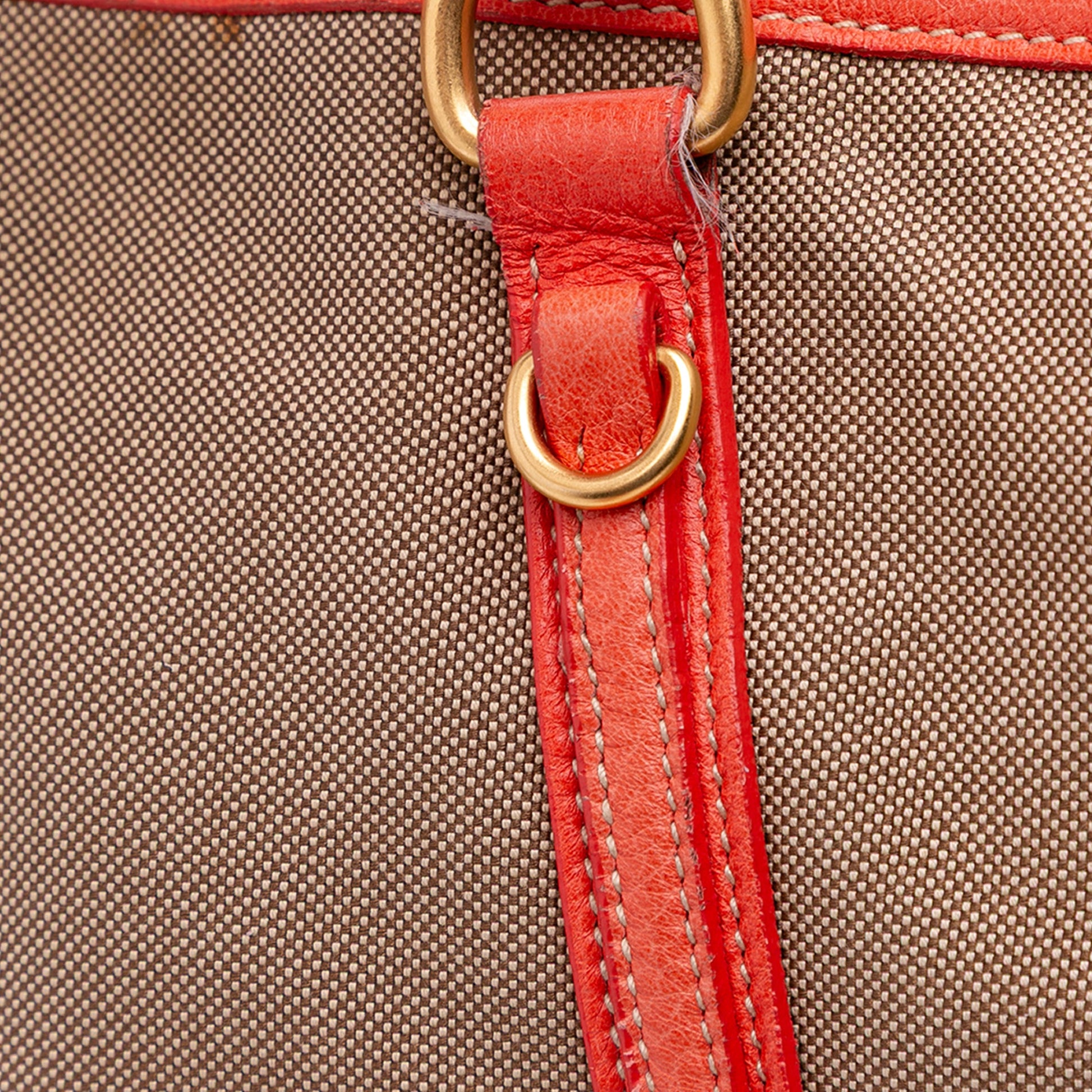 Prada Canvas Canapa Logo Bow Satchel