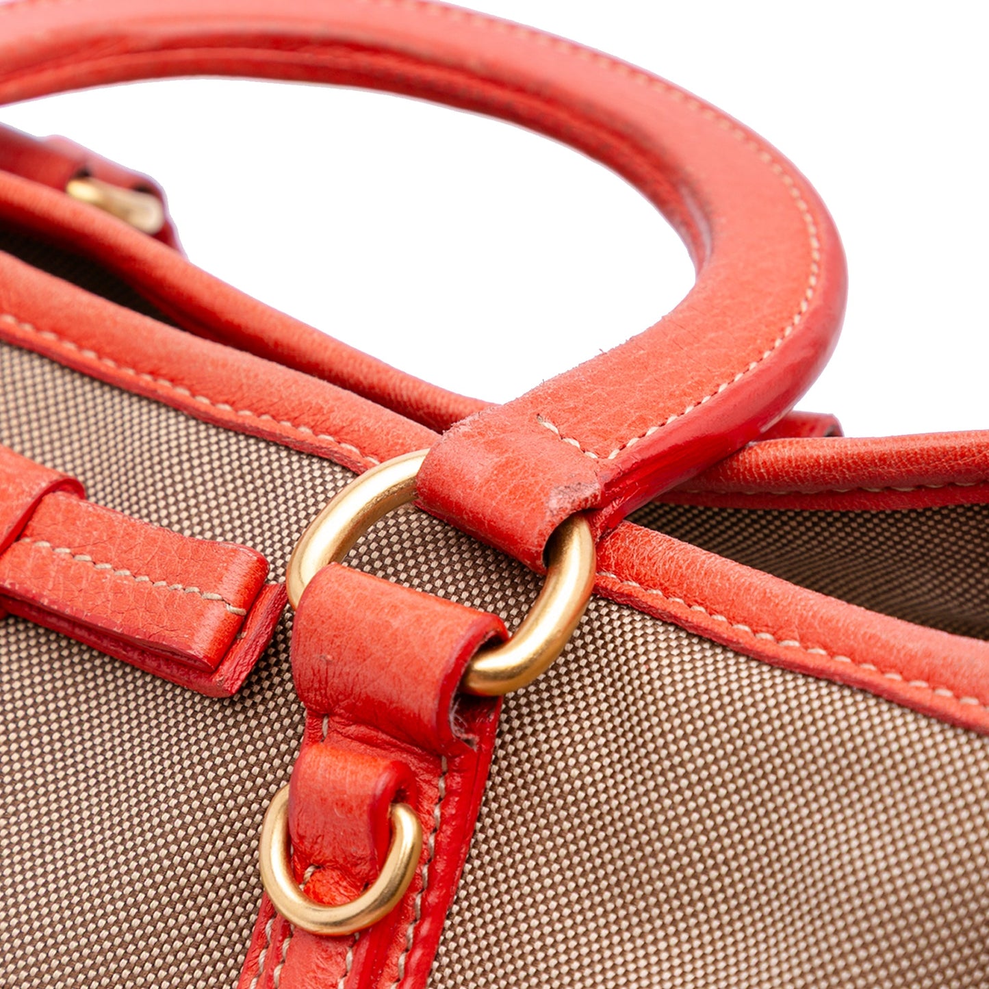 Prada Canvas Canapa Logo Bow Satchel