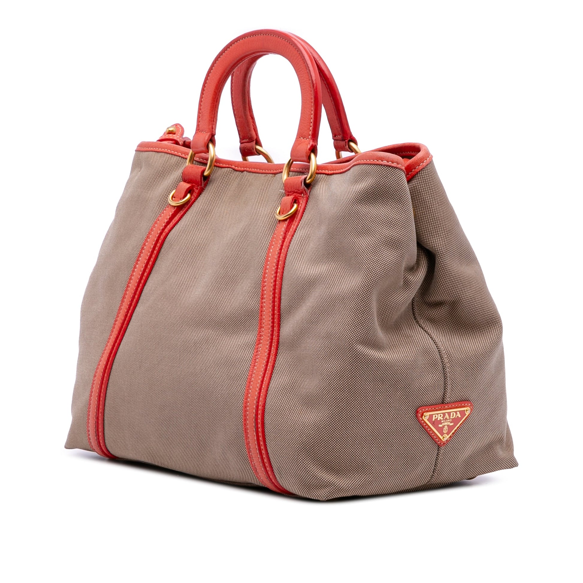 Prada Canvas Canapa Logo Bow Satchel