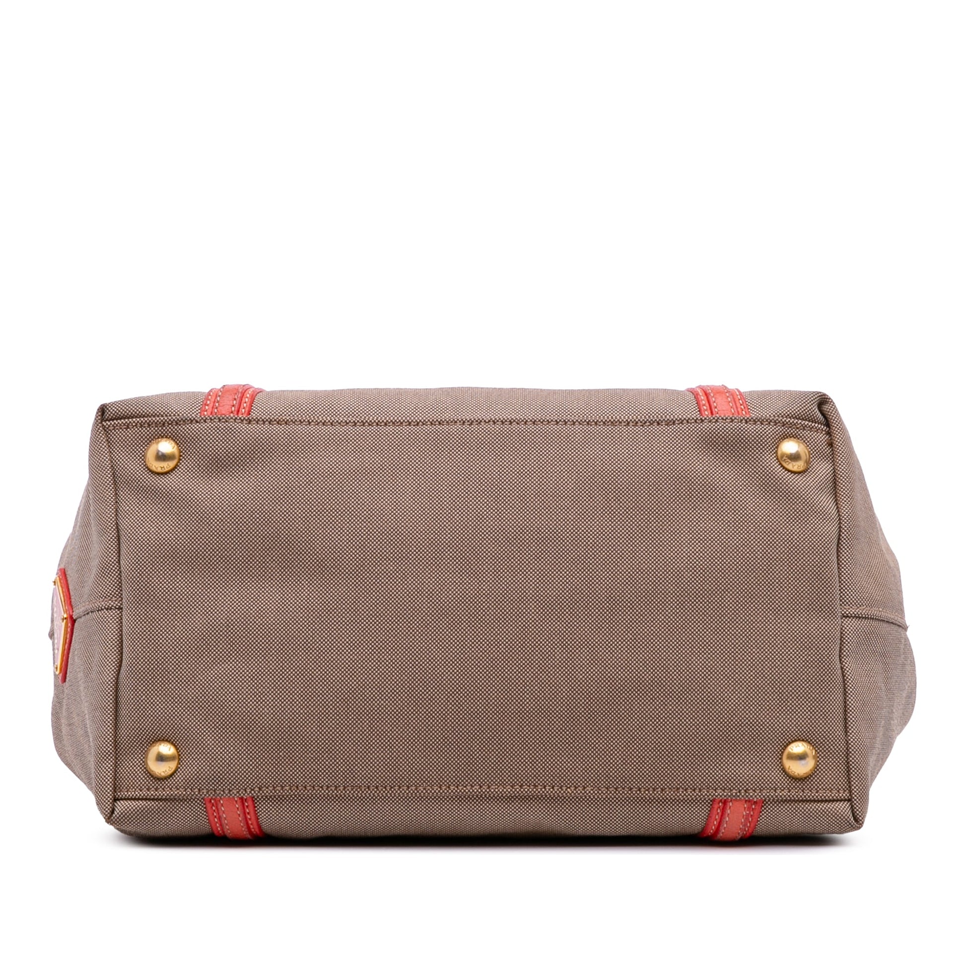 Prada Canvas Canapa Logo Bow Satchel