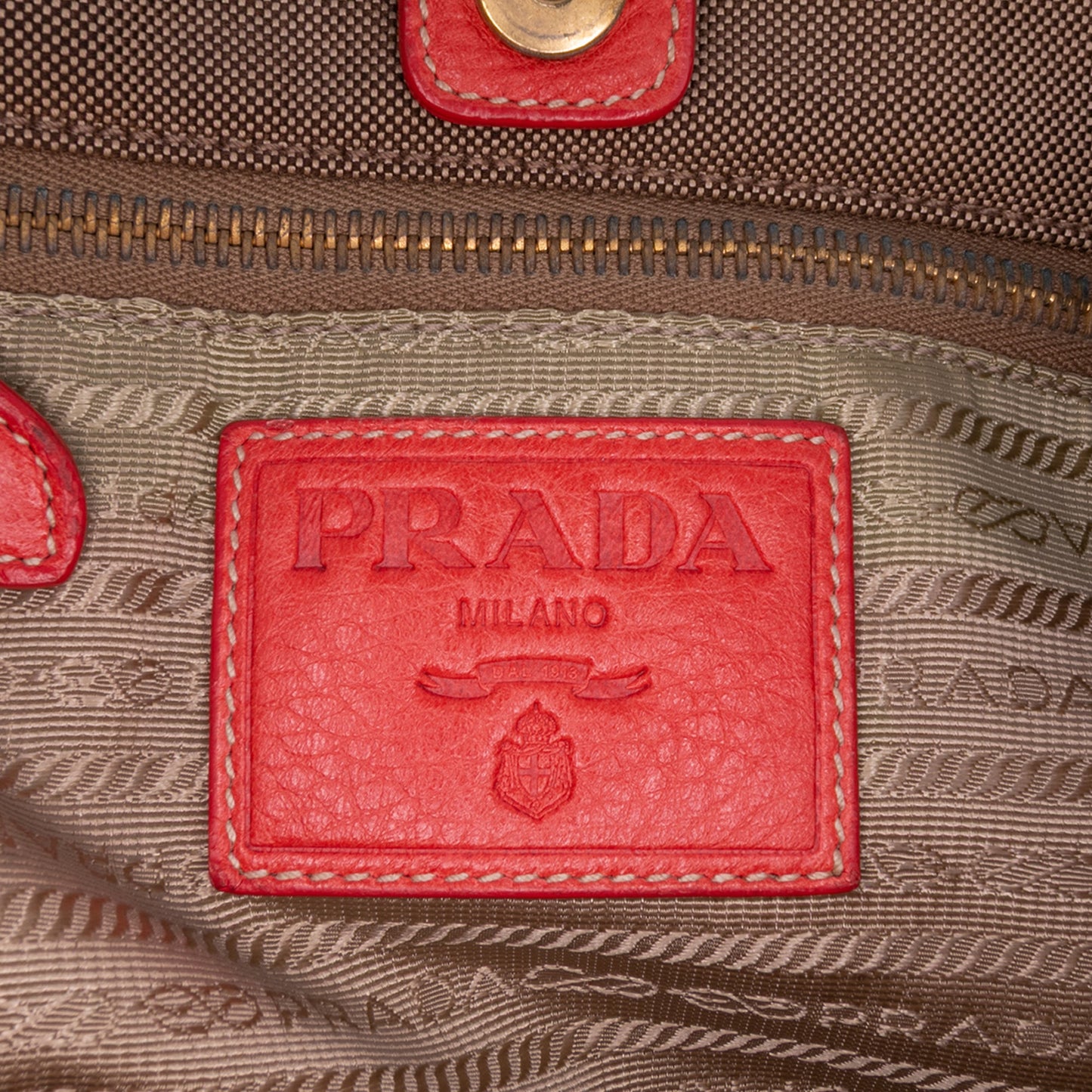Prada Canvas Canapa Logo Bow Satchel