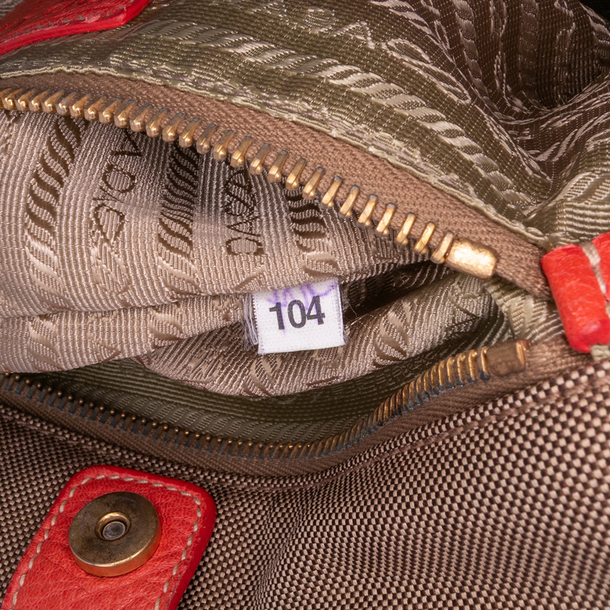 Prada Canvas Canapa Logo Bow Satchel