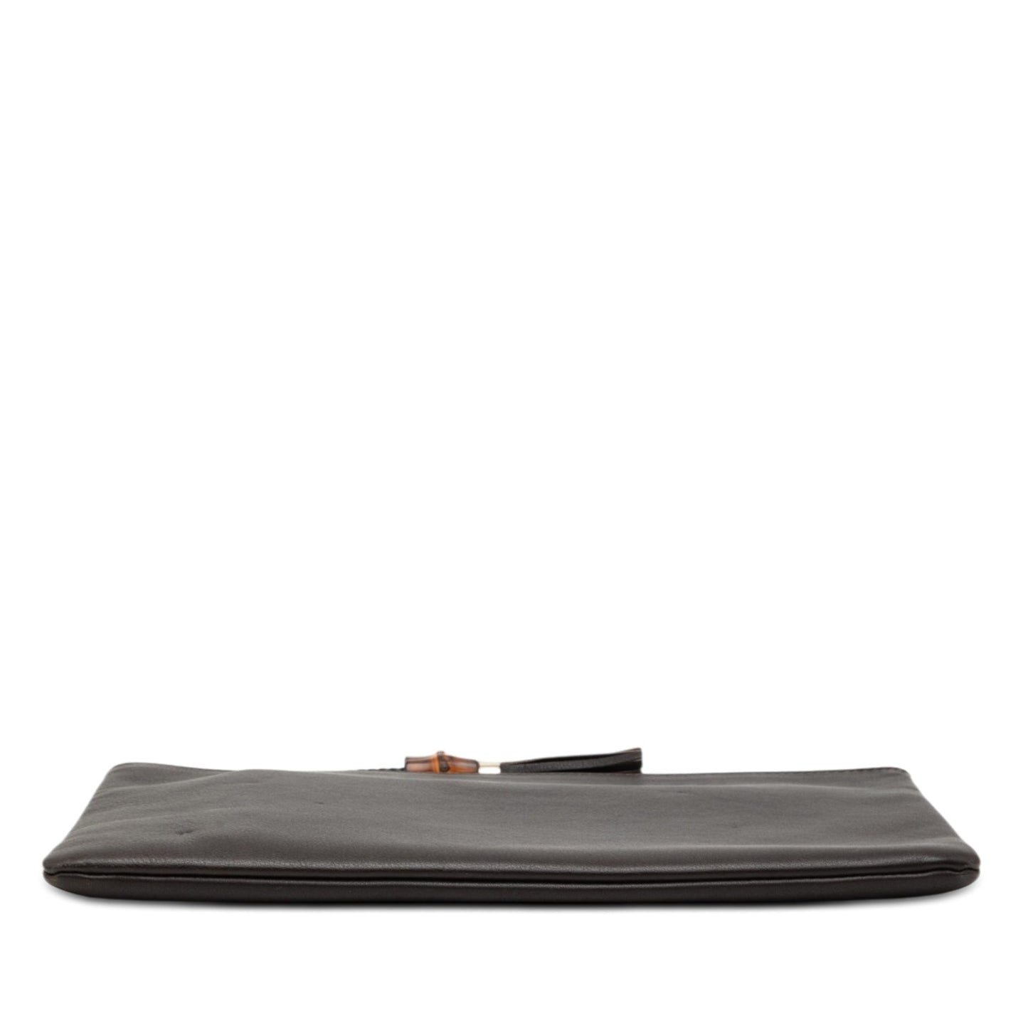 Gucci Calfskin Bamboo Tassel Clutch