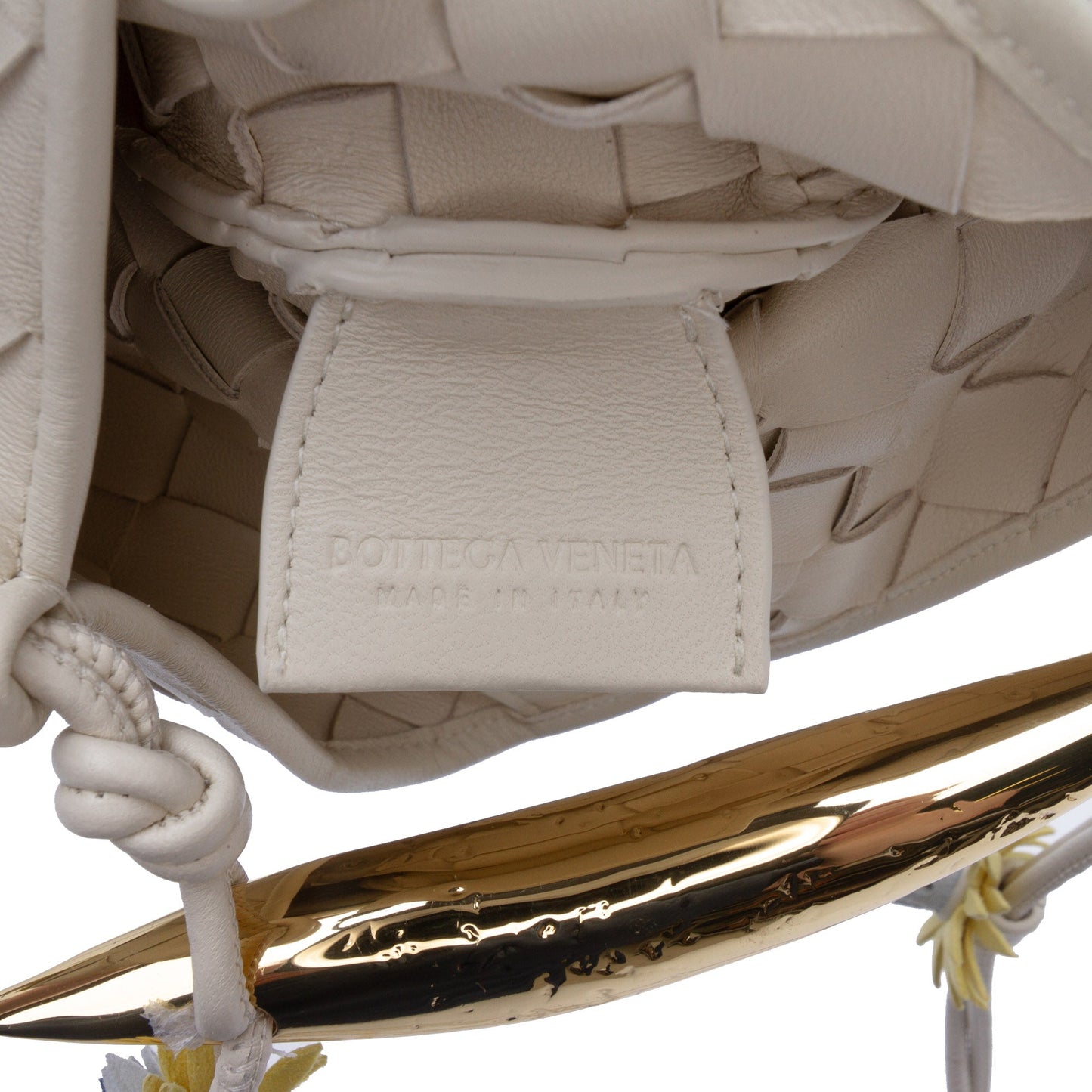 Bottega Veneta Baby Lambskin Intrecciato Floral Sardine