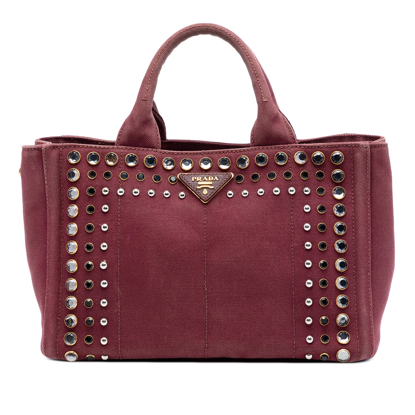 Prada Small Canvas Canapa Bijoux Satchel